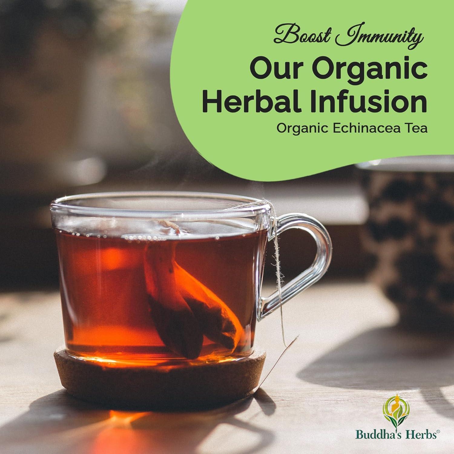 Té de Equinácea Premium Buddha's Herbs - 88 Bolsitas Orgánicas