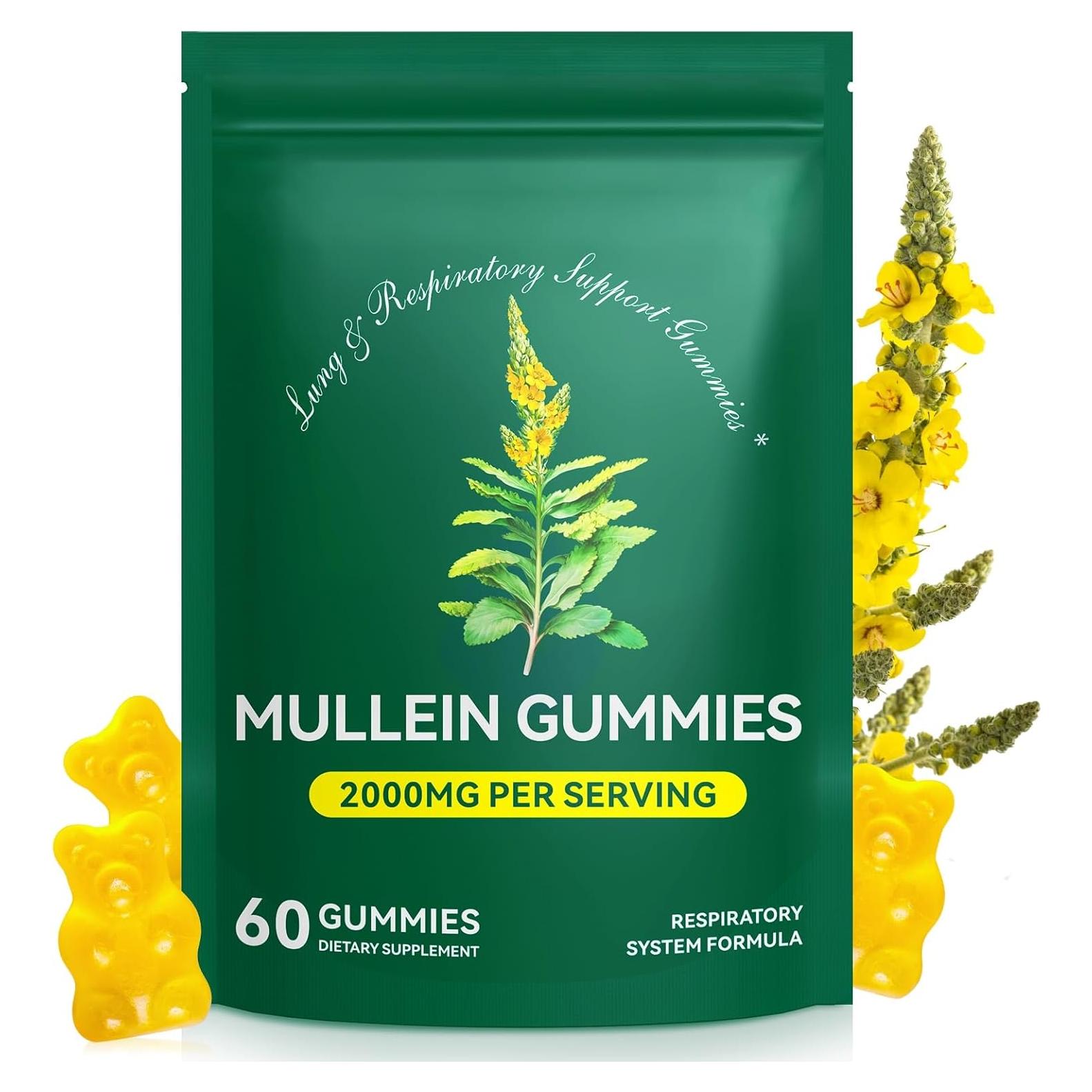 Gomitas de Mullein FCZJYUS - Suplemento Vegano 60 Unidades