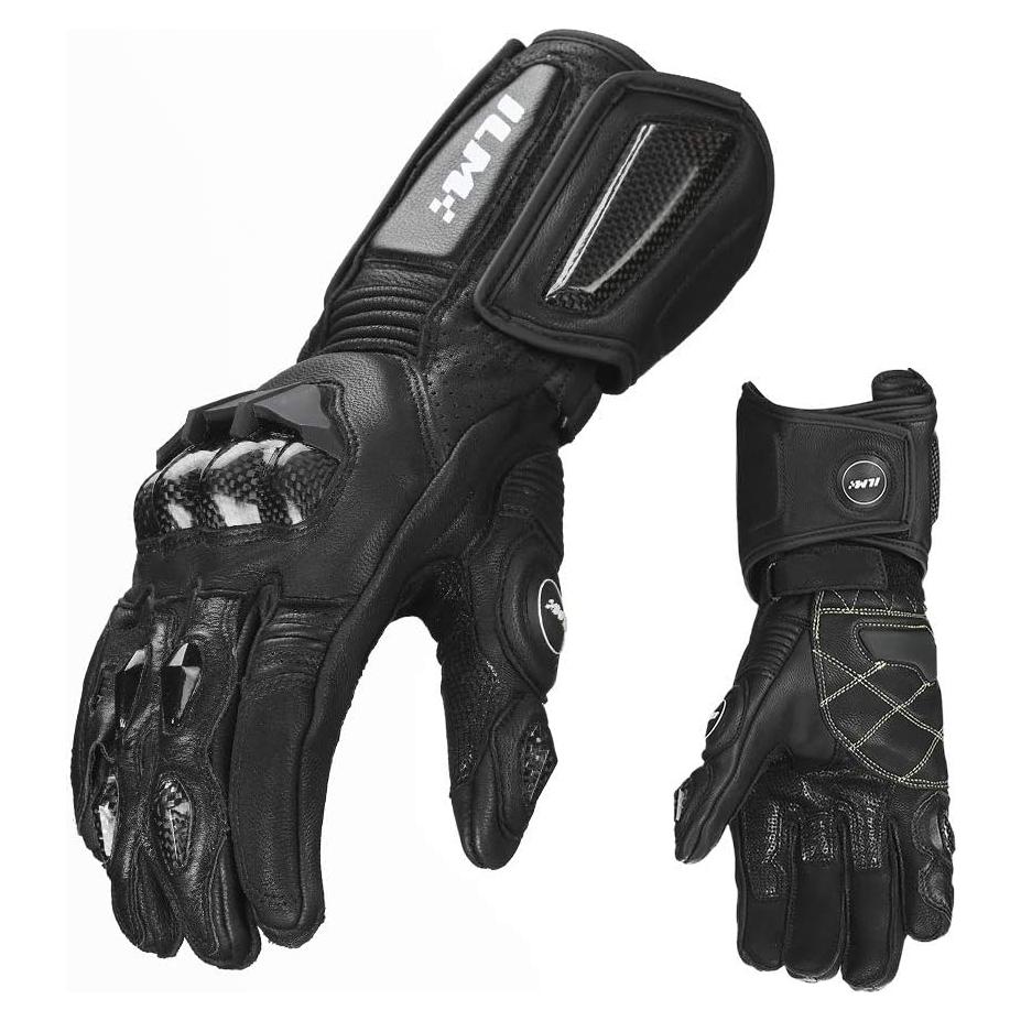 Guantes de motocicleta ILM GRC01L XXL Negro Transpirables