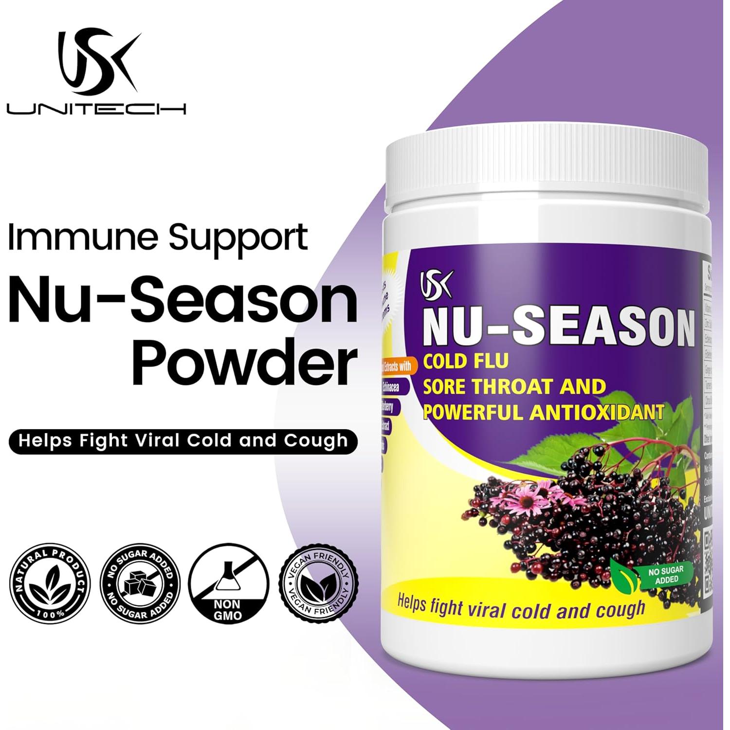 Suplemento Inmunológico Unitech USK Nu-Season 454g Vitamina C Zinc
