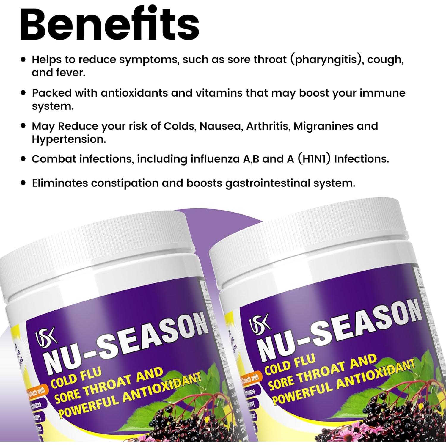 Suplemento Inmunológico Unitech USK Nu-Season 454g Vitamina C Zinc