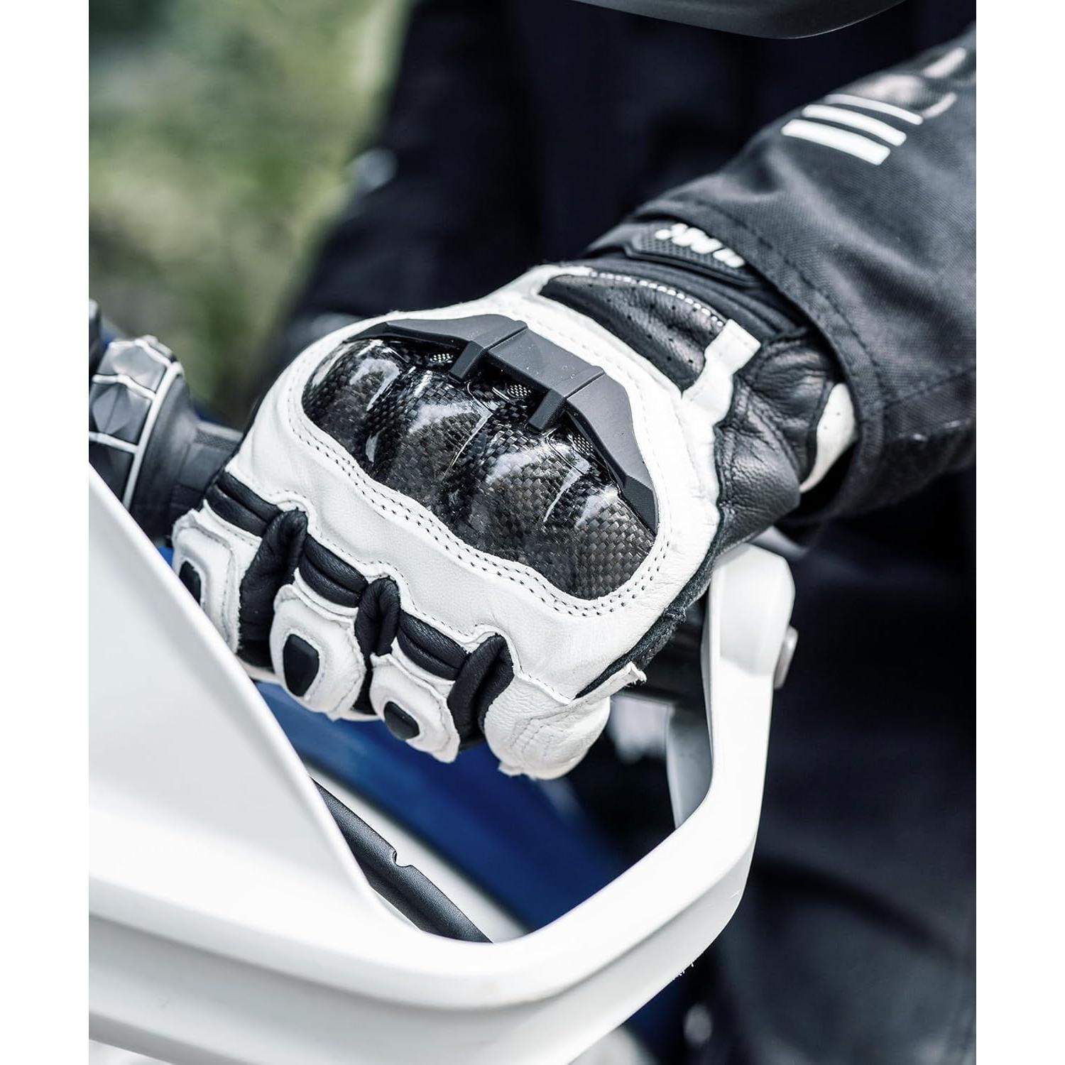 Guantes de motocicleta ILM GRC01 de cuero transpirables