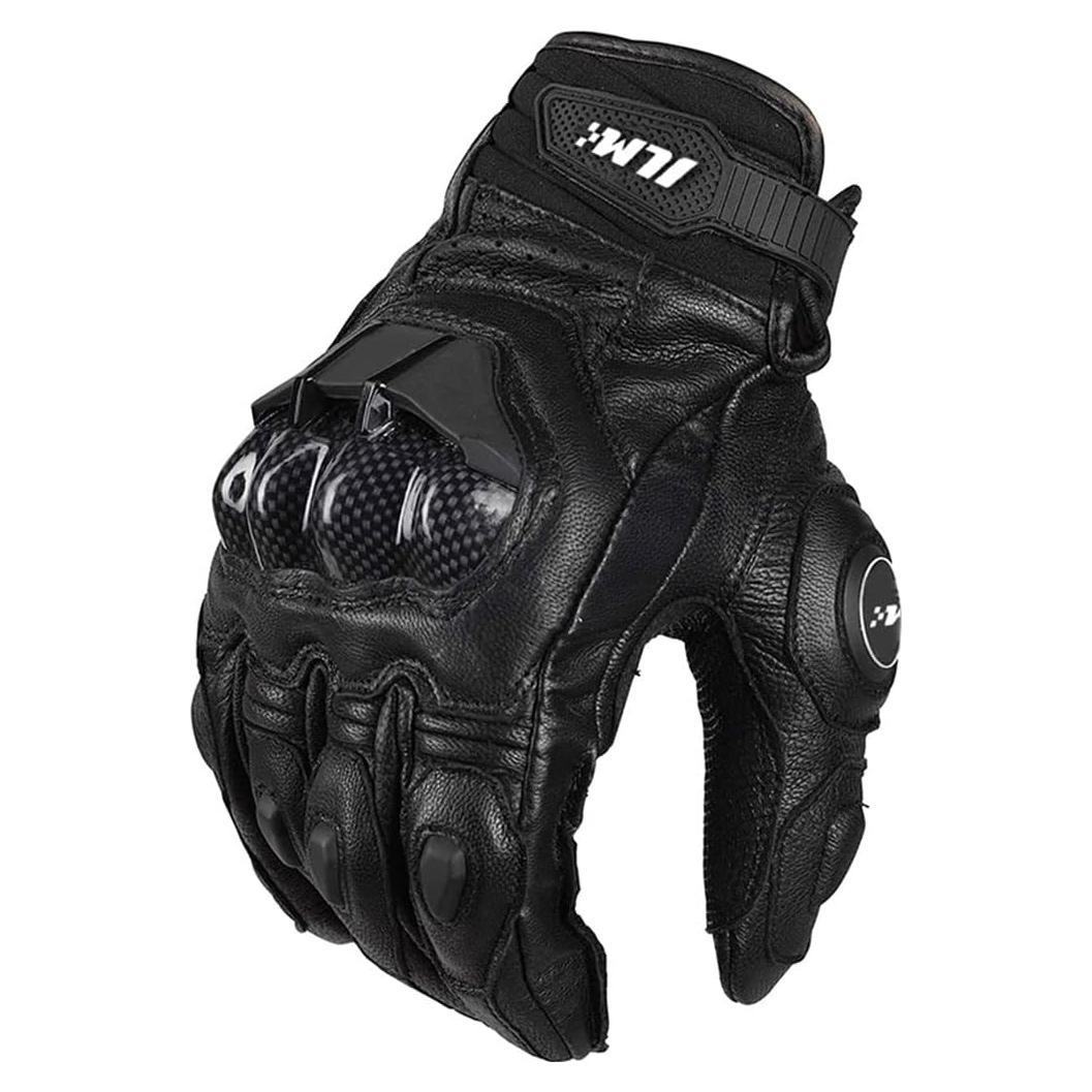 Guantes de motocicleta ILM GRC01 de cuero transpirables XXL