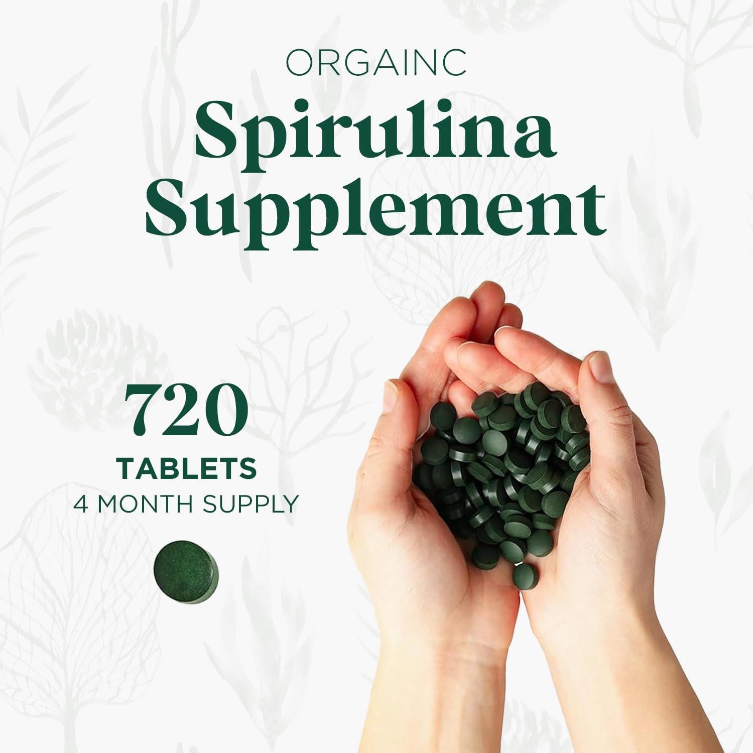 Tabletas de Espirulina Orgánica Probase Nutrition 720 Unidades