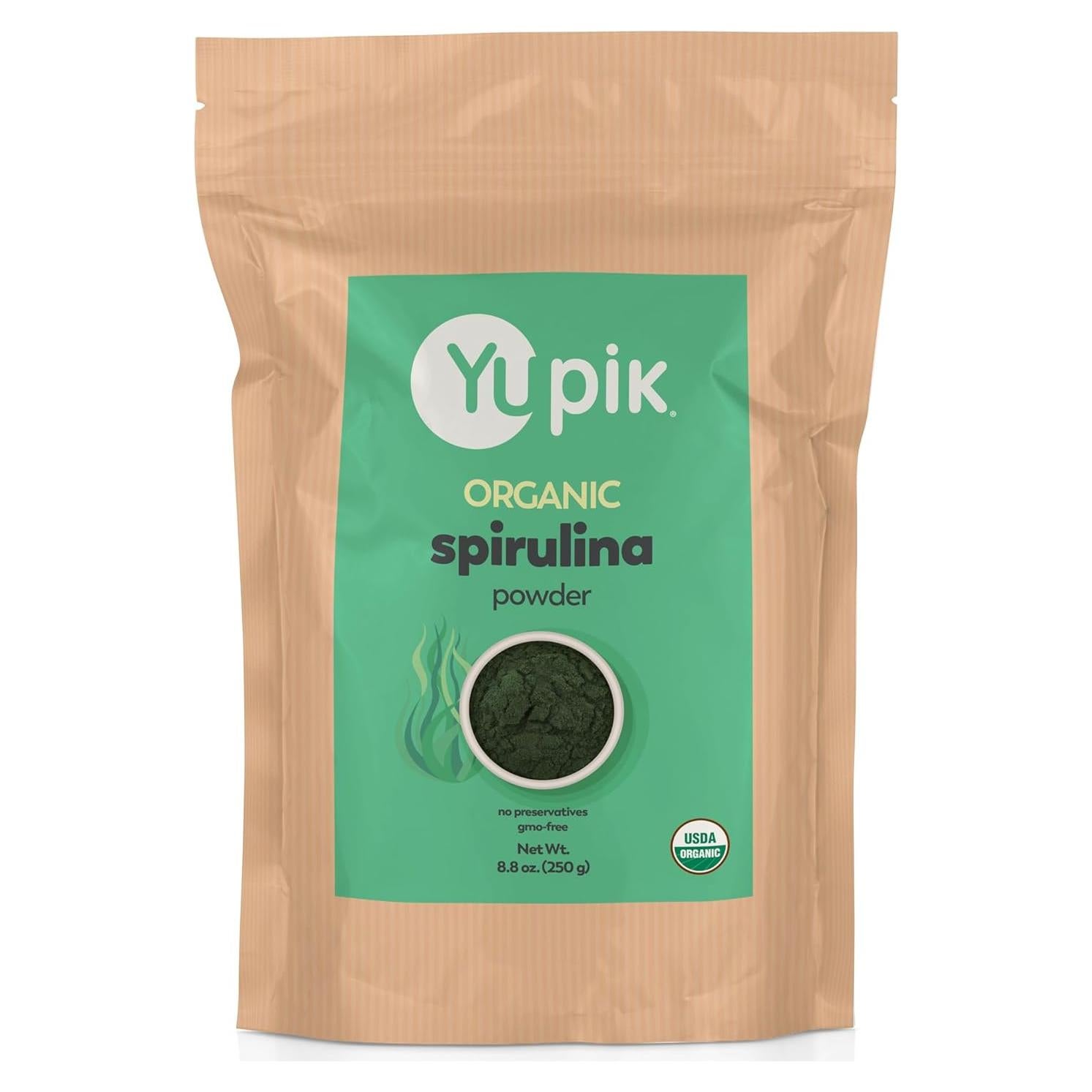 Yupik Spirulina Orgánica 250g - Superalimento Vegano Sin Gluten