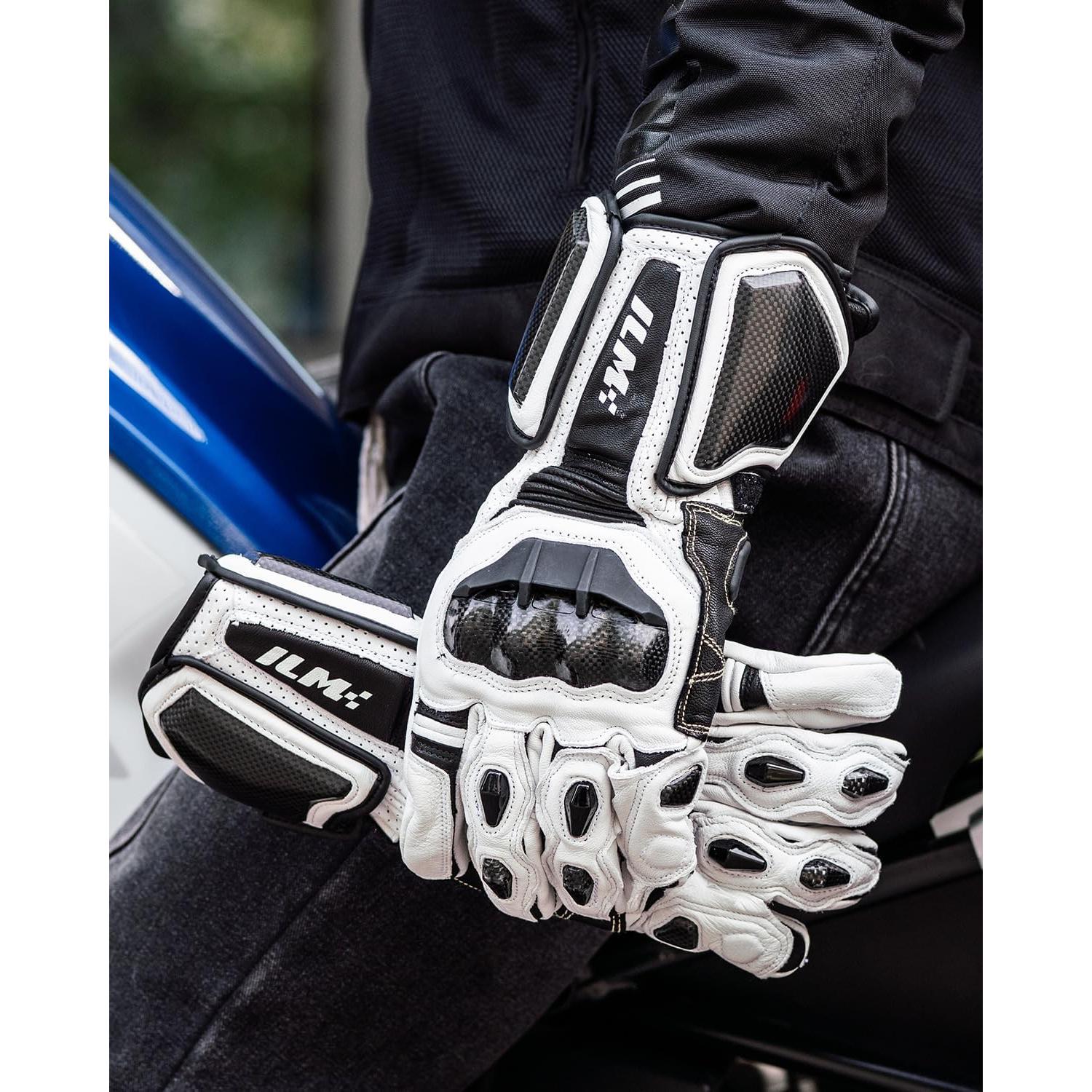 Guantes de motocicleta ILM GRC01L Cuero Transpirables XXL