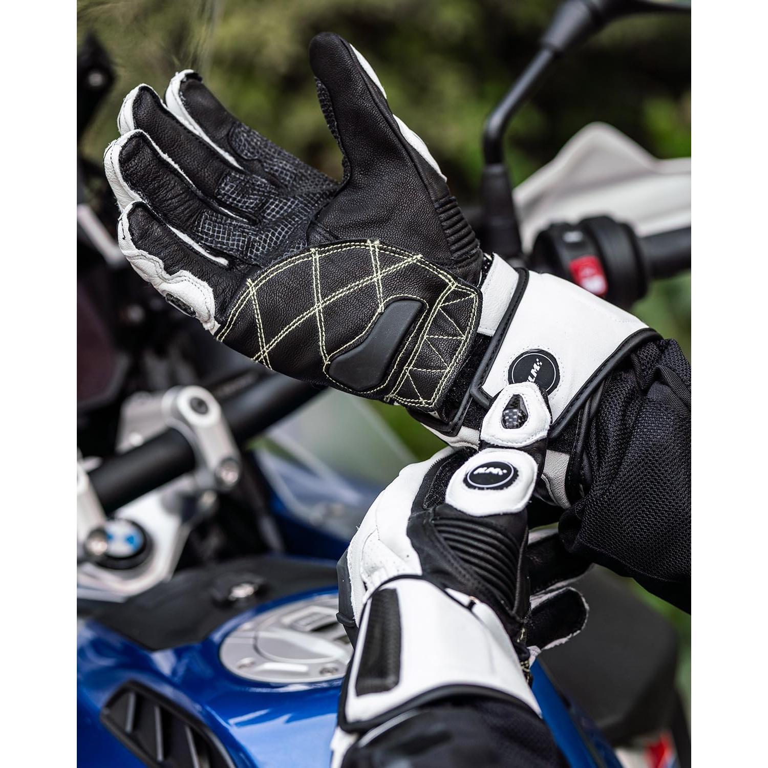 Guantes de motocicleta ILM GRC01L Cuero Transpirables XXL