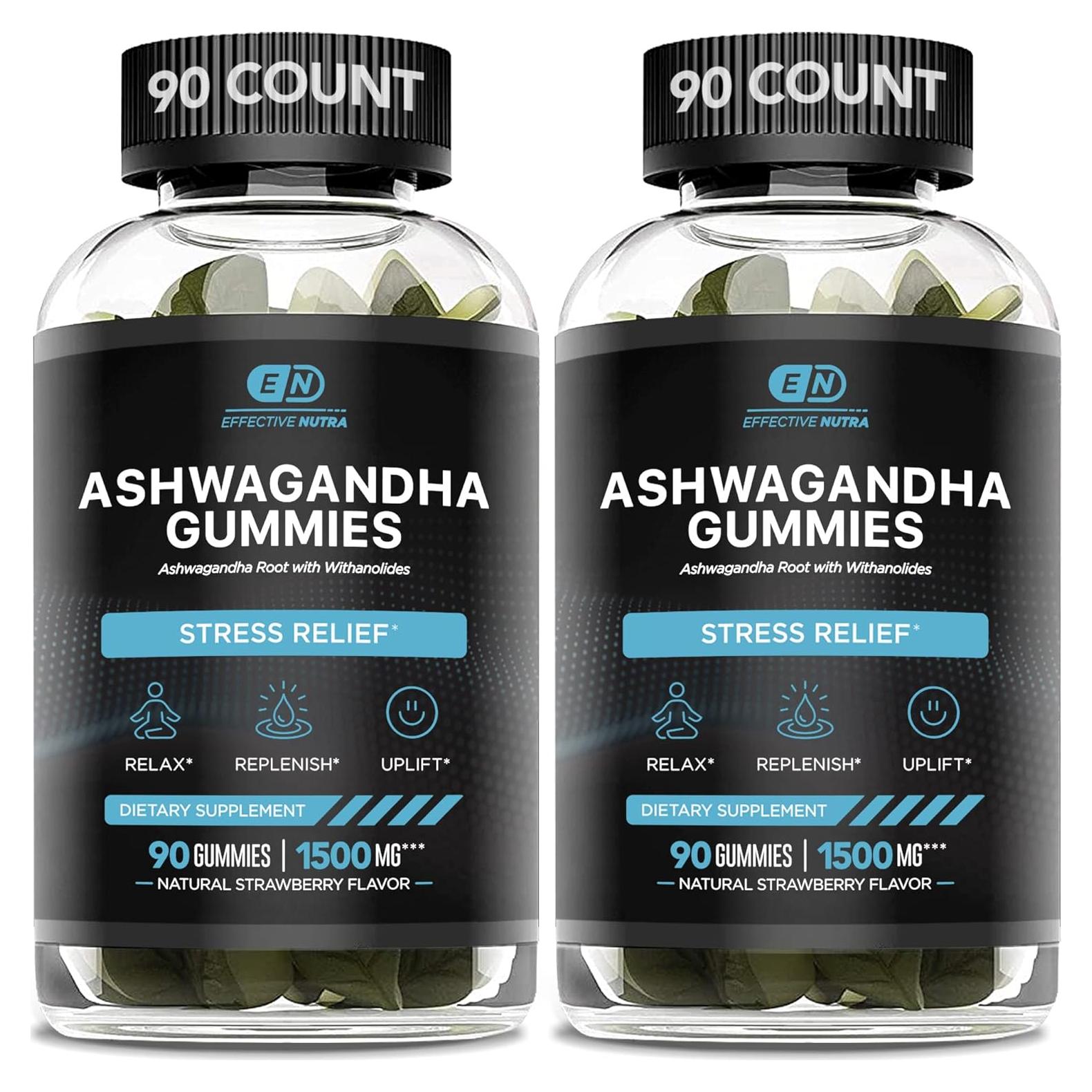 Gomitas de Ashwagandha 1500mg Effective Nutra - 90 Unidades