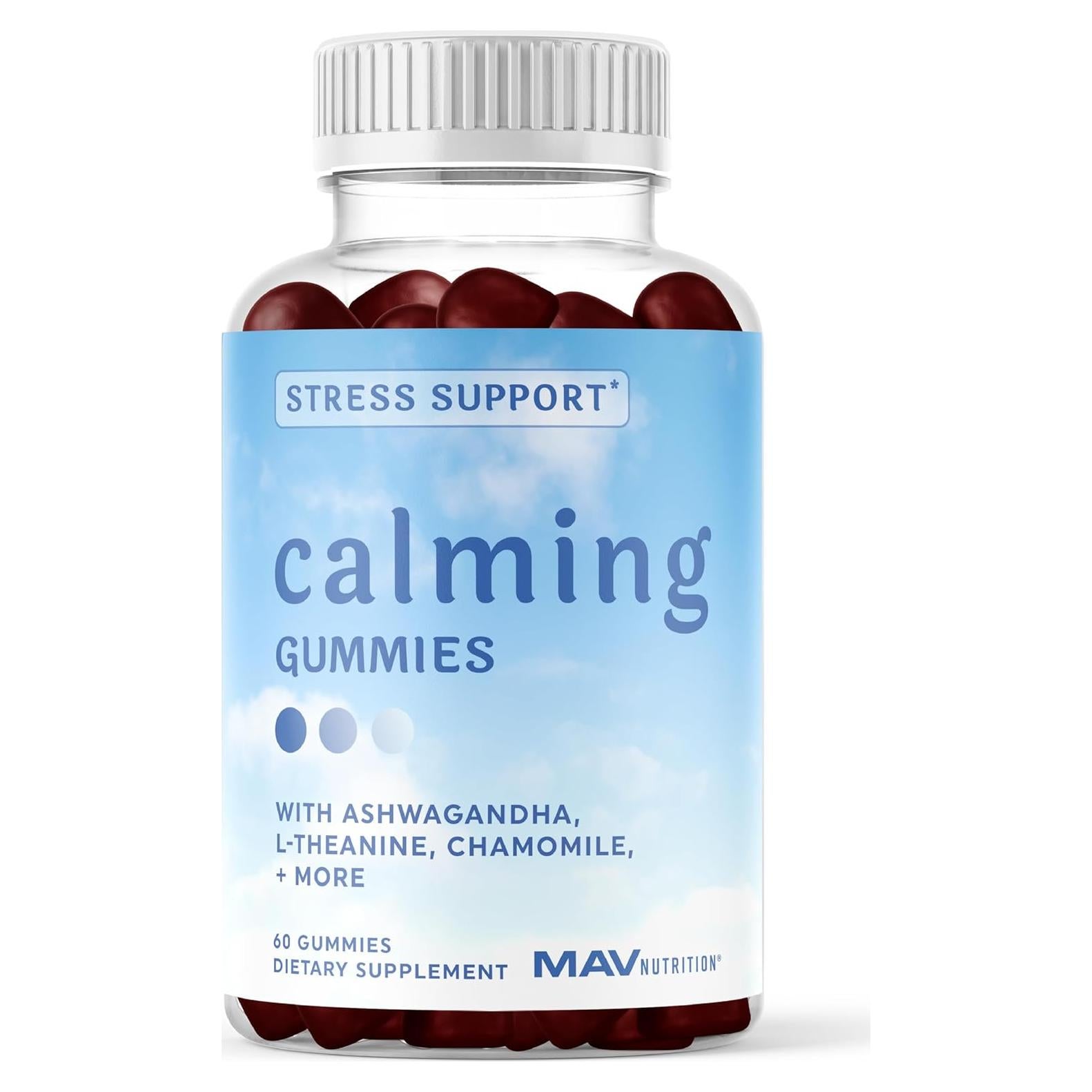 Gomitas Calmantes Ashwagandha MAV Nutrition 60 Unidades