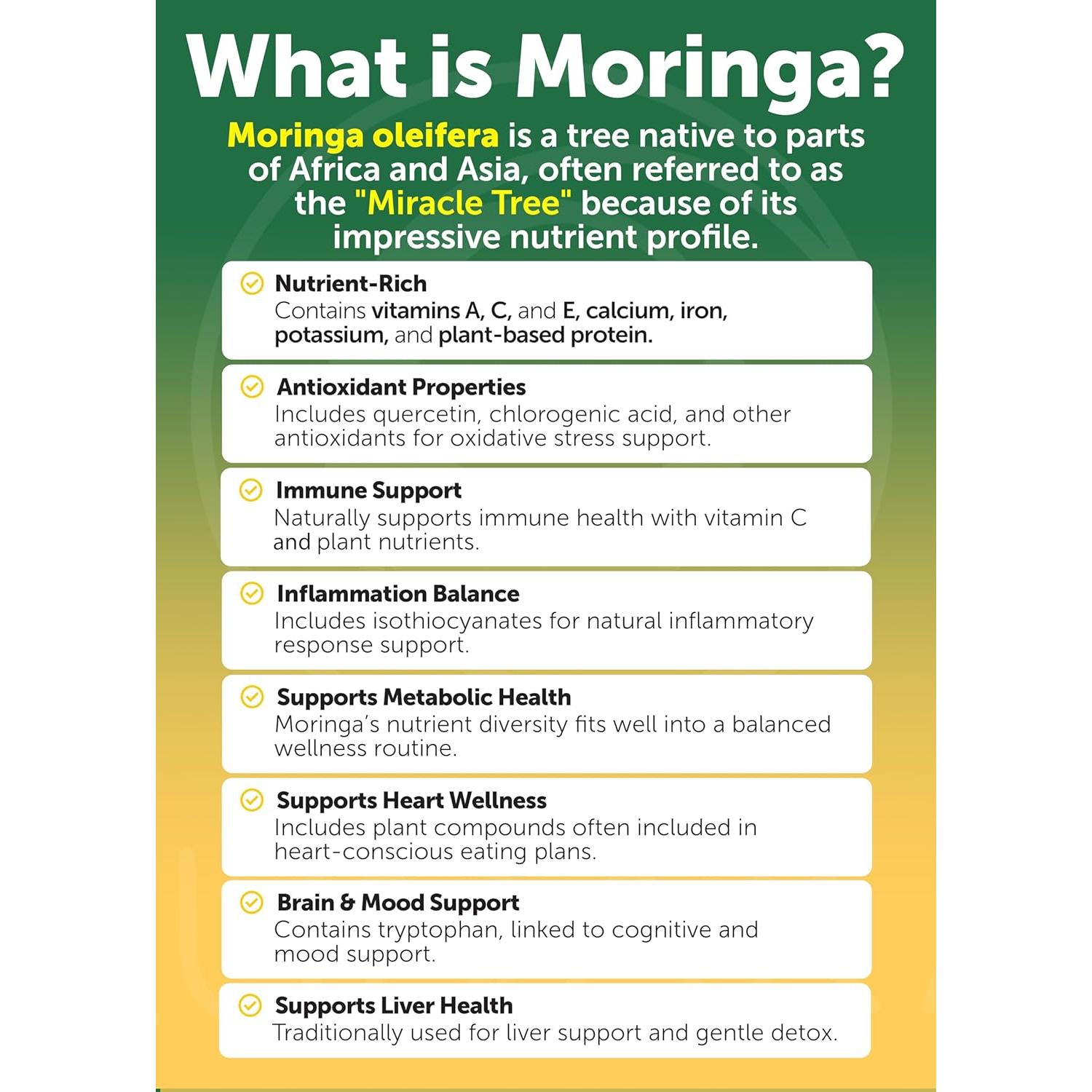 Cápsulas de Moringa Lunakai 7850mg - 60 Unidades Veganas