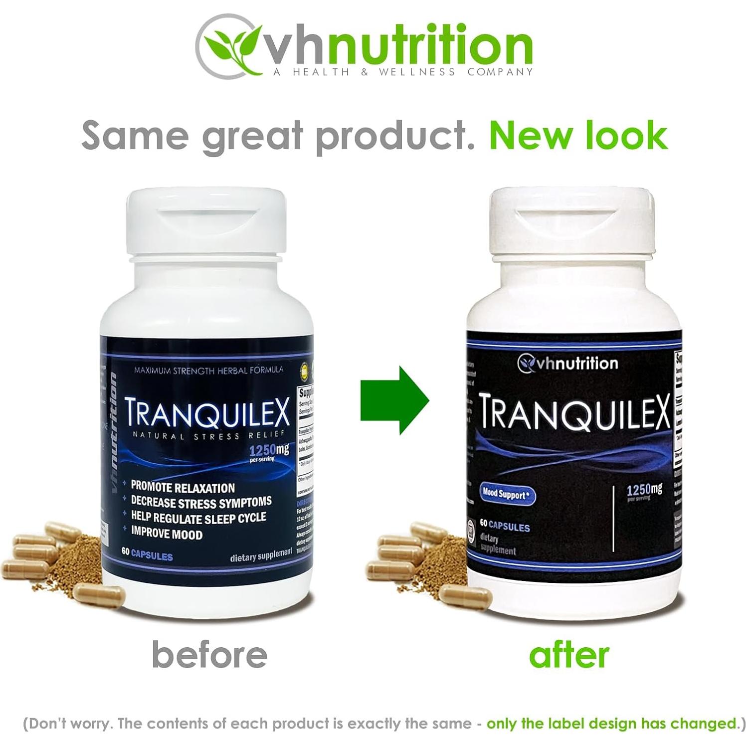 Suplemento Natural VH Nutrition Tranquilex 60 Cápsulas