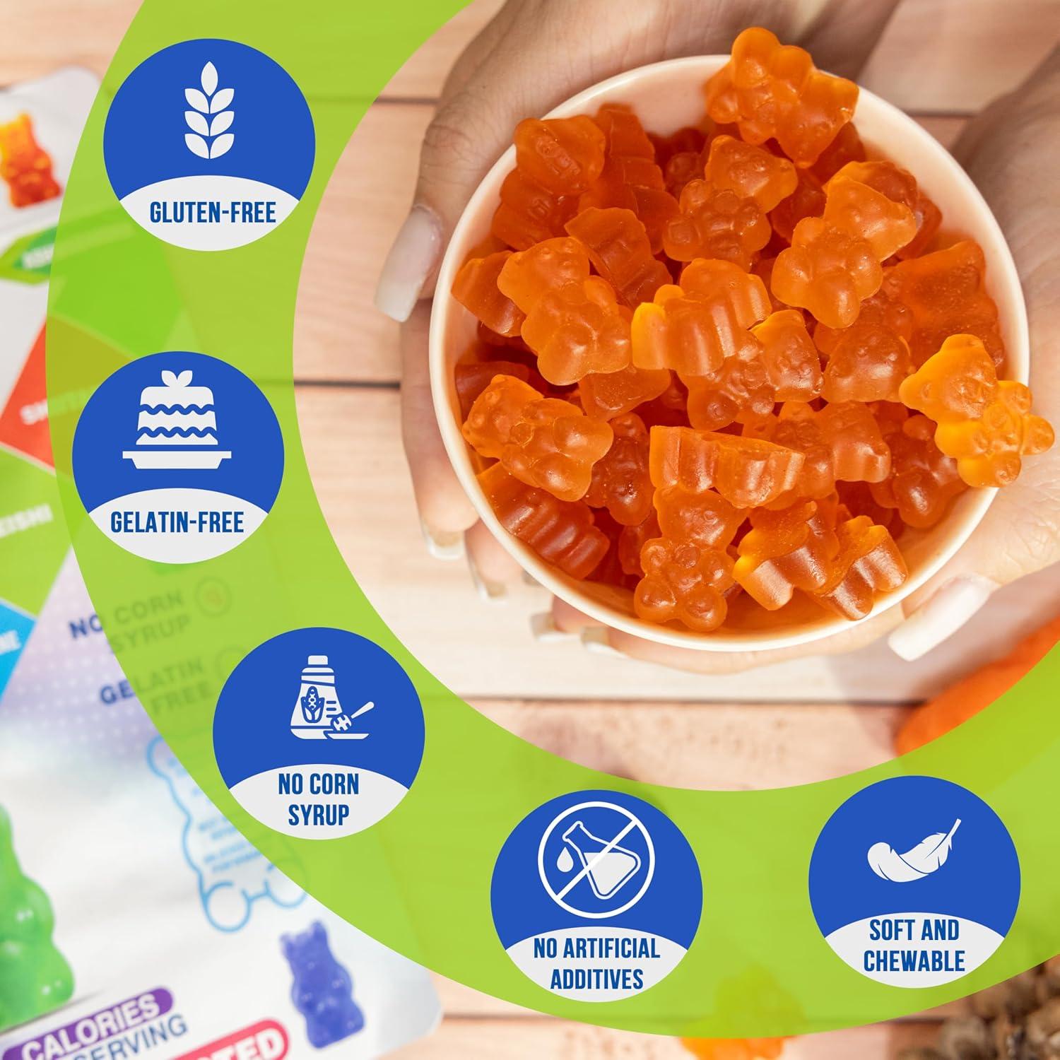 Gomitas Veganas de Ashwagandha y Hongos Orgánicos Vemax - 2500 mg