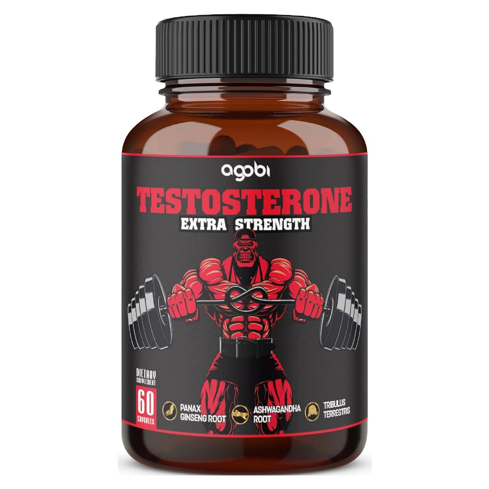 Suplemento de Testosterona Agobi - 60 Cápsulas Veganas - 11 Hierbas