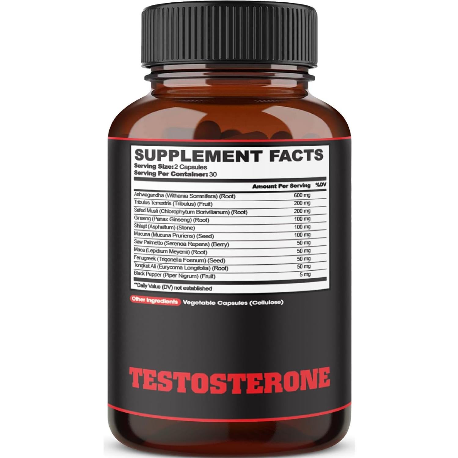 Suplemento de Testosterona Agobi - 60 Cápsulas Veganas - 11 Hierbas