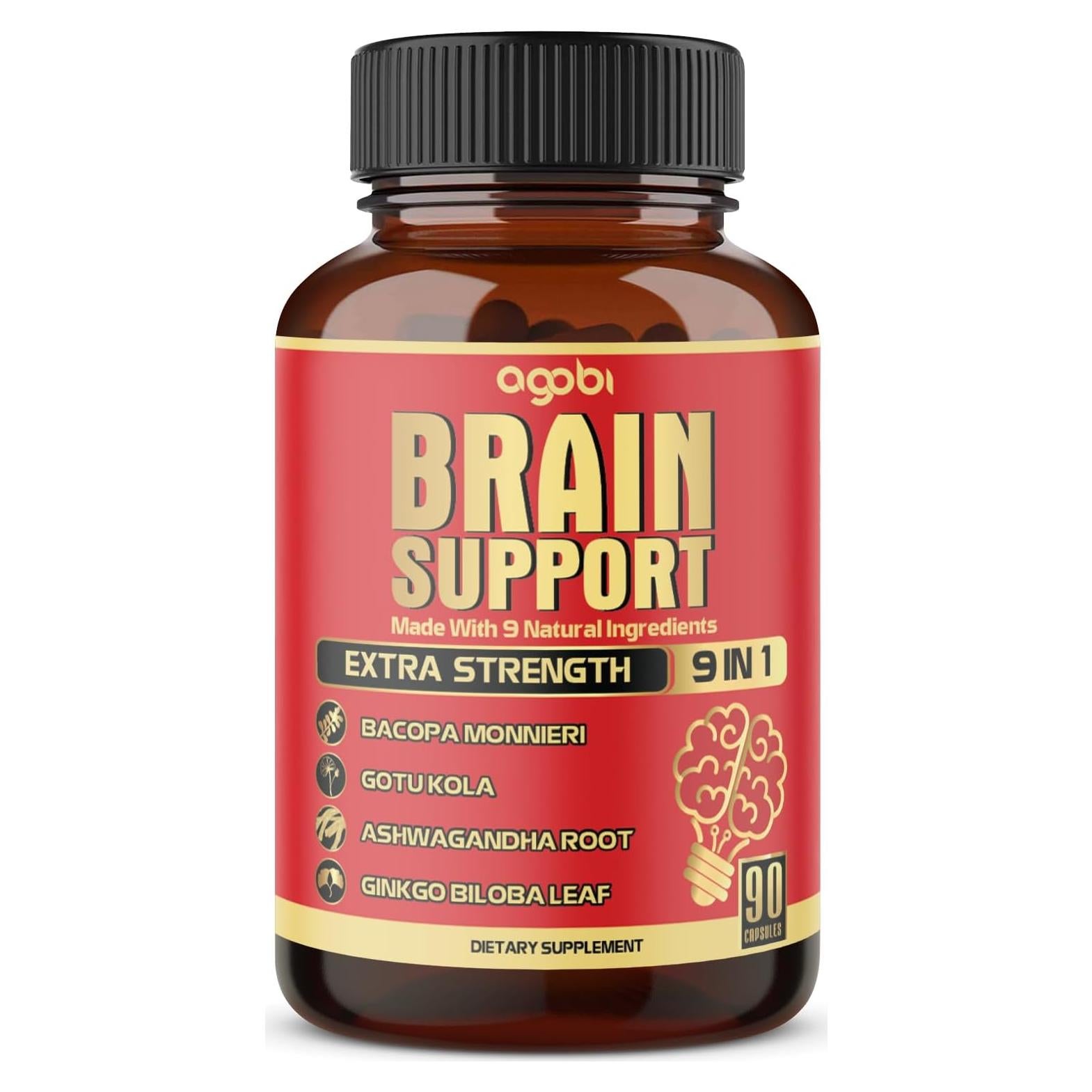 Suplemento Cerebral 9en1 Agobi - 90 Cápsulas Veganas