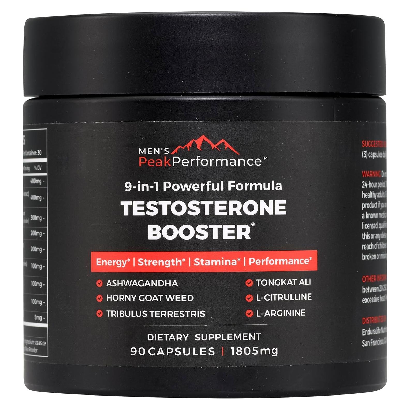 Suplemento Aumentador de Testosterona Men's PeakPerformance - 90 Cápsulas
