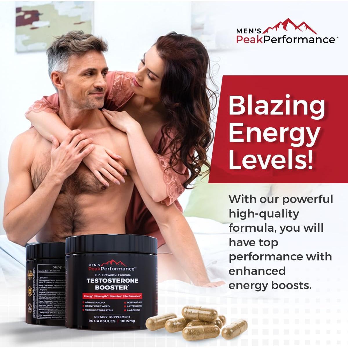Suplemento Aumentador de Testosterona Men's PeakPerformance - 90 Cápsulas