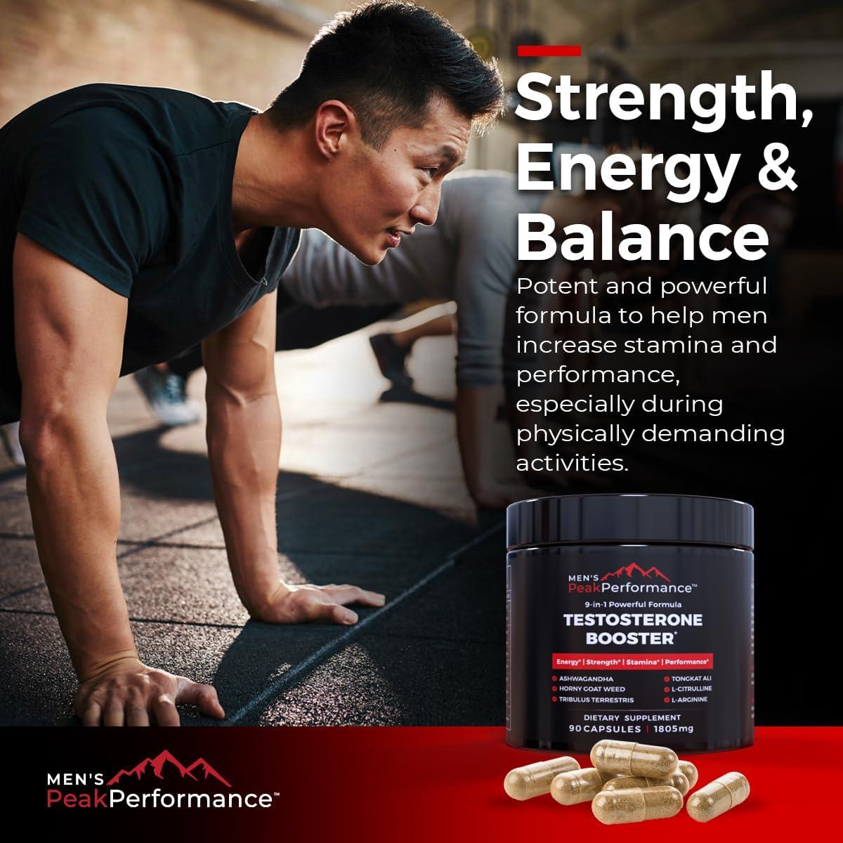 Suplemento Aumentador de Testosterona Men's PeakPerformance - 90 Cápsulas