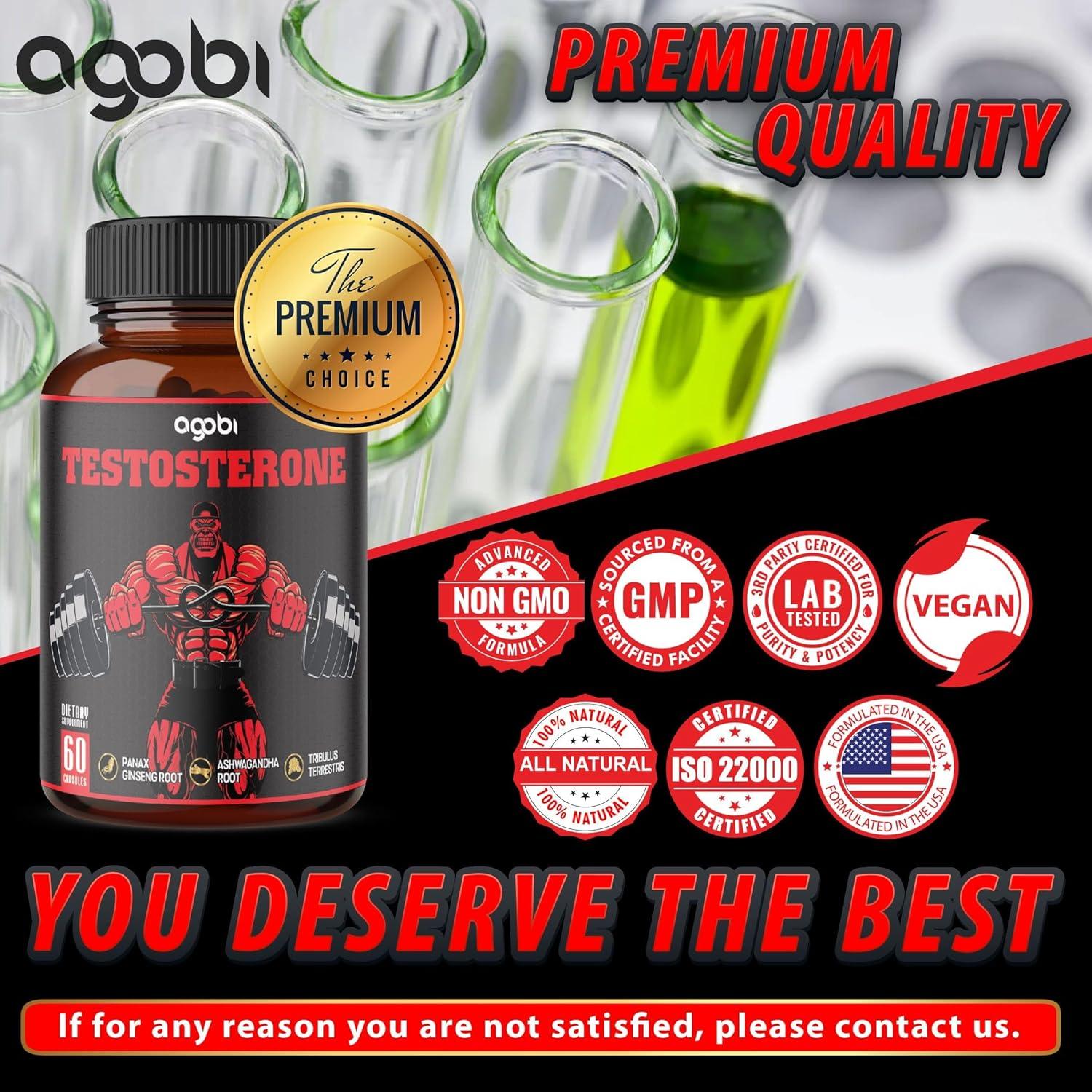 Suplemento de Testosterona Agobi - 60 Cápsulas - 11 Hierbas
