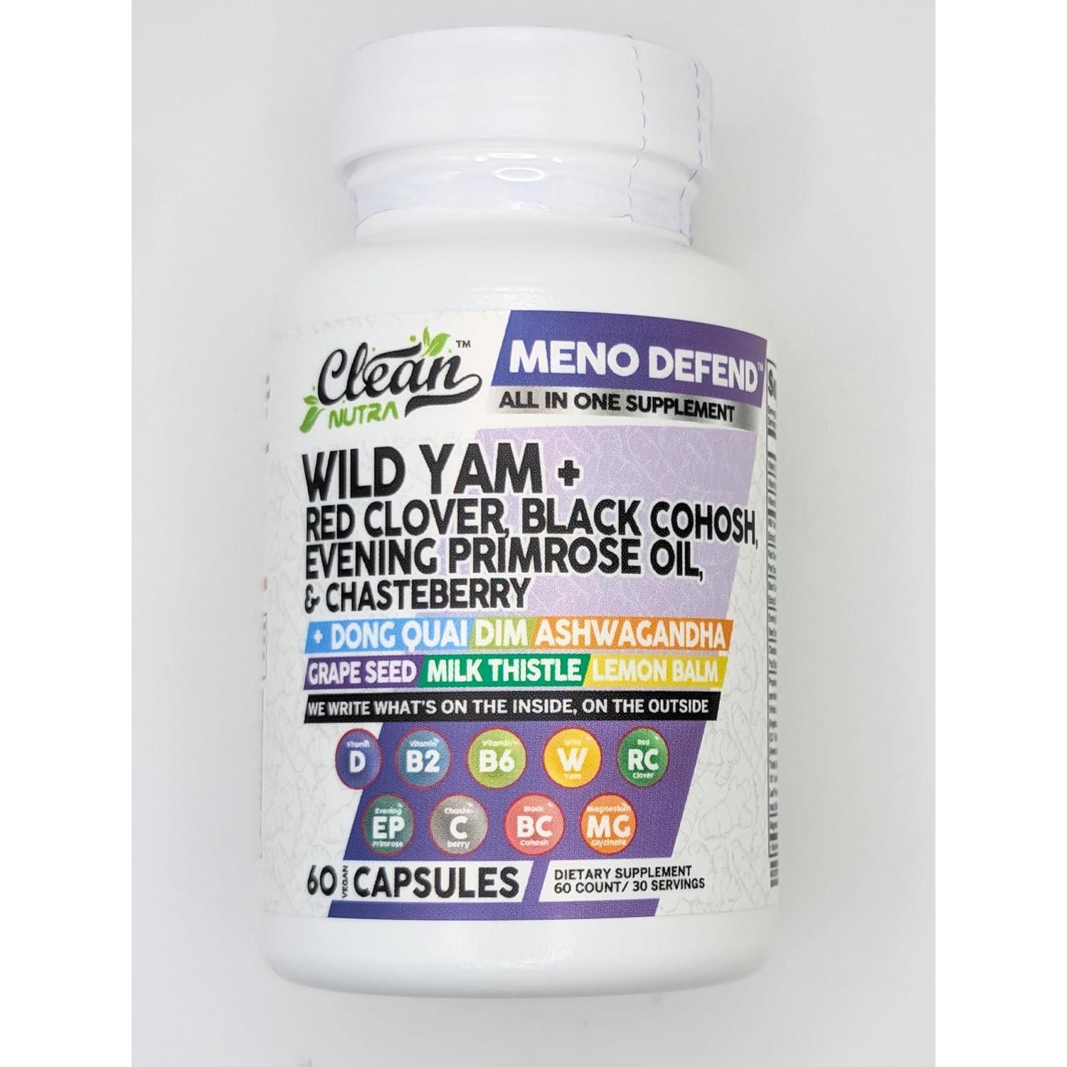 Cápsulas Clean Nutra de Raíz de Ñame Salvaje 60 Unidades