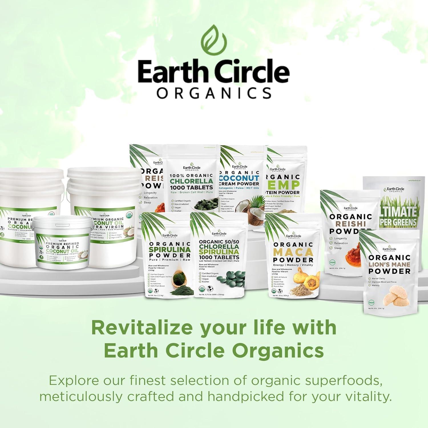 Tabletas de Chlorella Orgánica 1000 Unidades Earth Circle