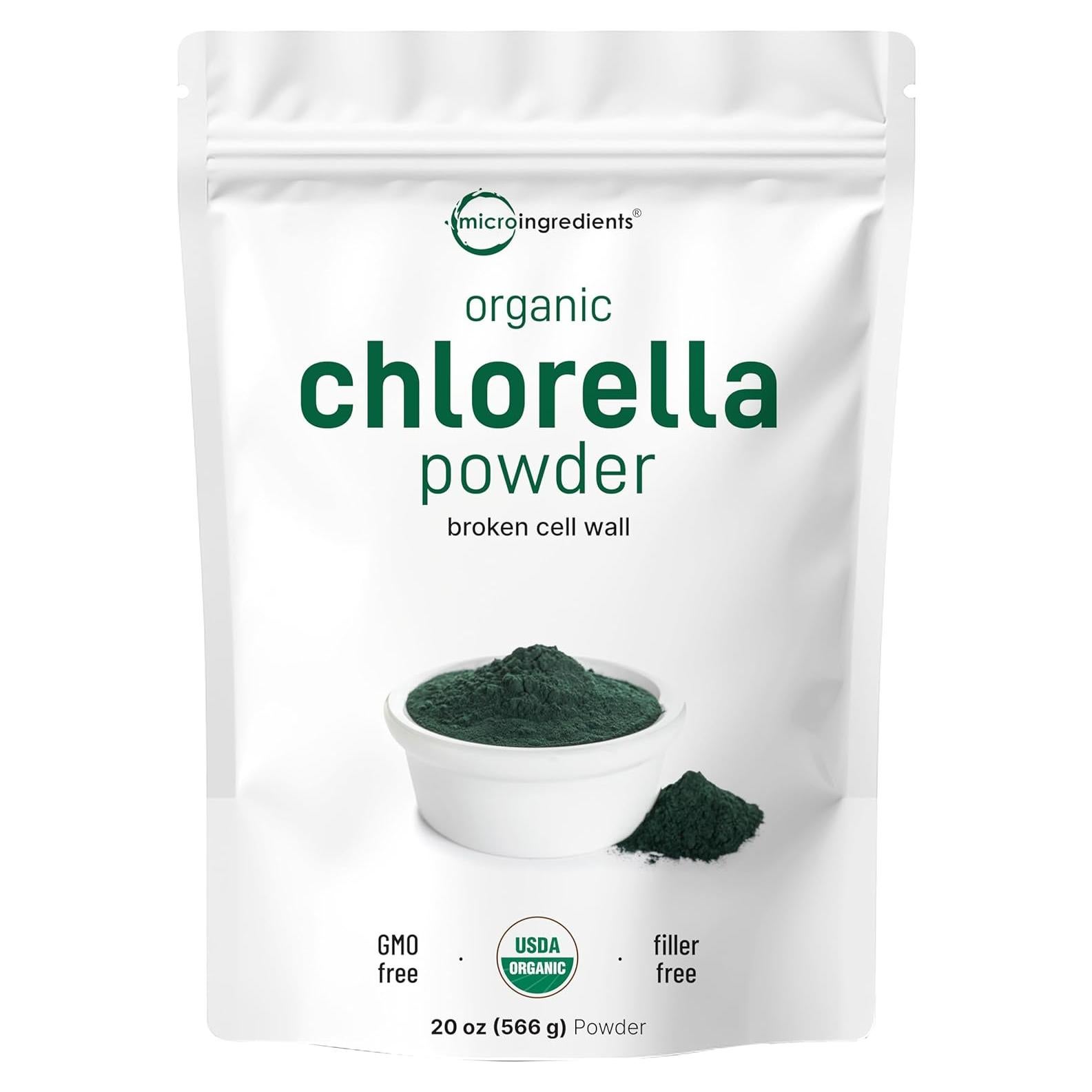 Polvo de Chlorella Orgánica Micro Ingredients 567g - Superalimento