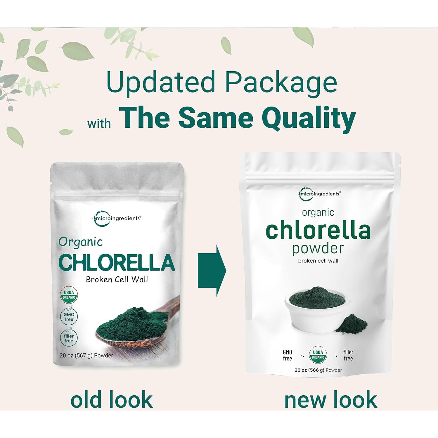 Polvo de Chlorella Orgánica Micro Ingredients 567g - Superalimento