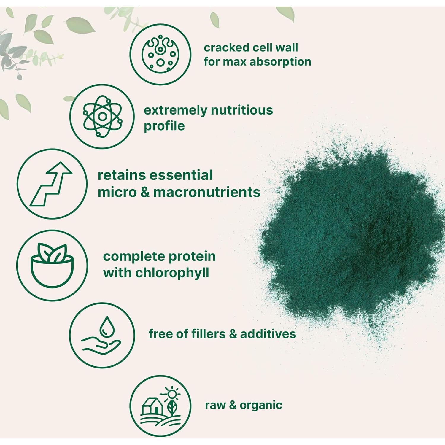 Polvo de Chlorella Orgánica Micro Ingredients 567g - Superalimento