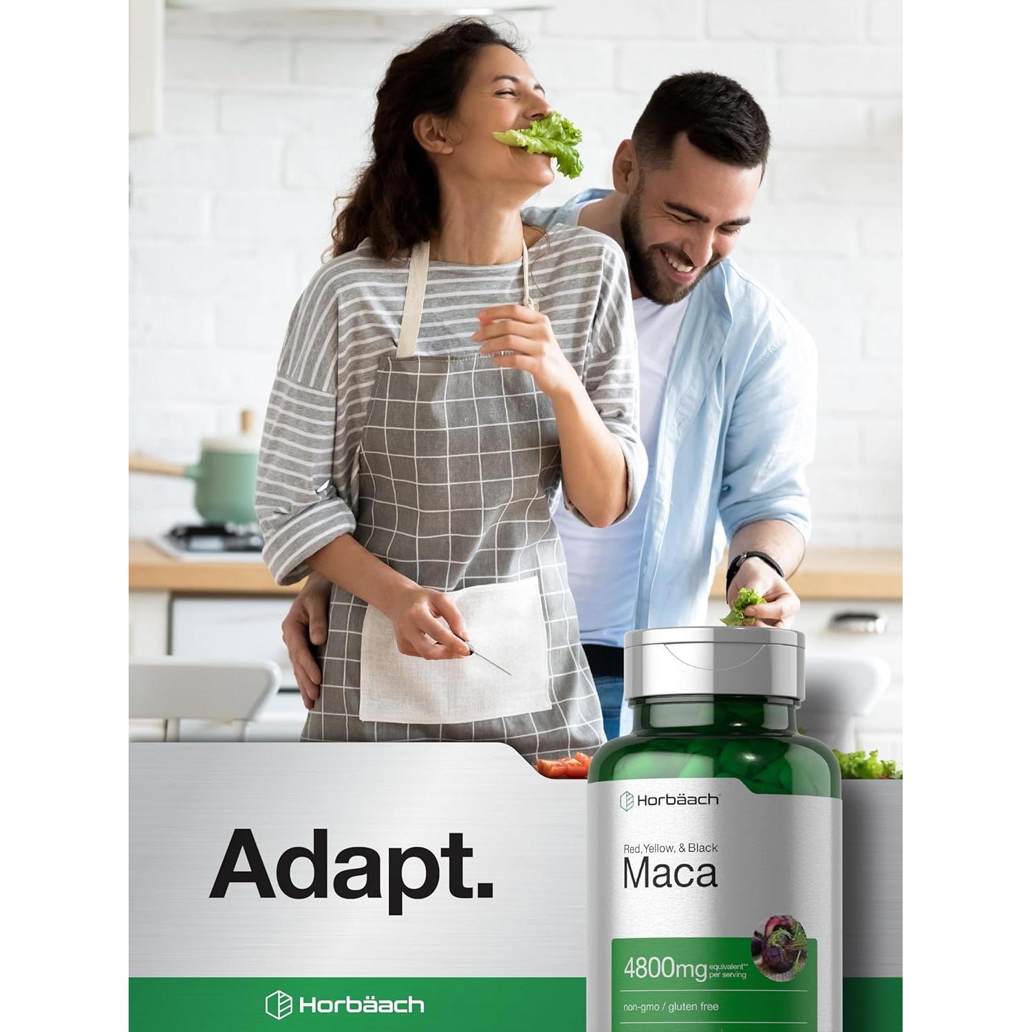 Cápsulas de Maca Horbäach 120 Píldoras Sin OGM y Gluten