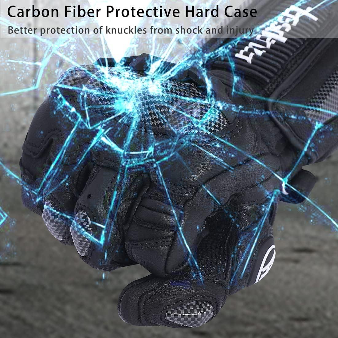 Guantes de motocicleta Harssidanzar KM045 con protección táctil