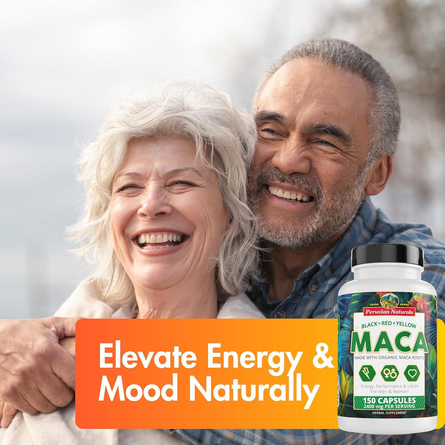 Cápsulas de Maca Orgánica 2400mg - 150 Pastillas Peruvian Naturals