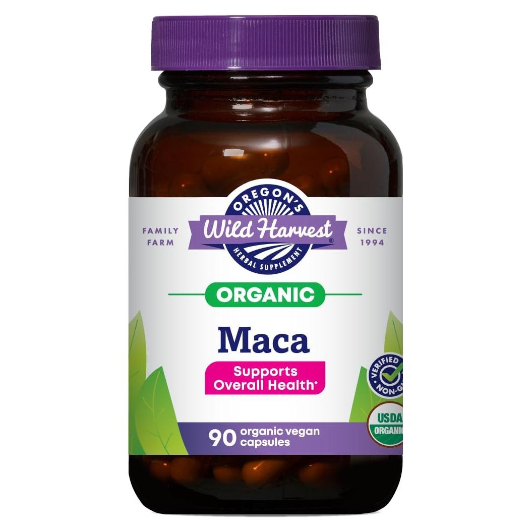 Raíz de Maca Orgánica Oregon's Wild Harvest - 90 Cápsulas Veganas