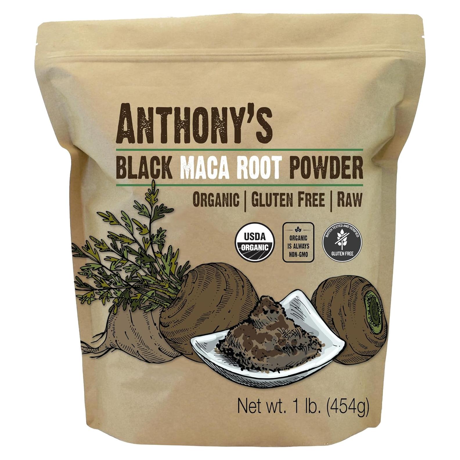Polvo de Maca Negra Orgánica Anthony's 0.45 kg Sin Gluten