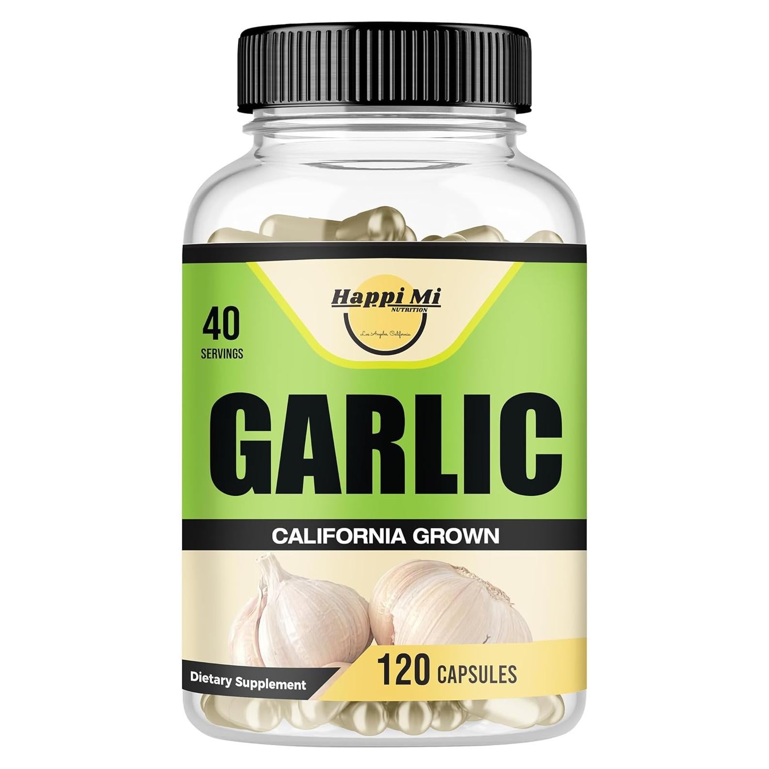 Cápsulas de Ajo Orgánico 2400mg Happi Mi Nutrition - 40 Días