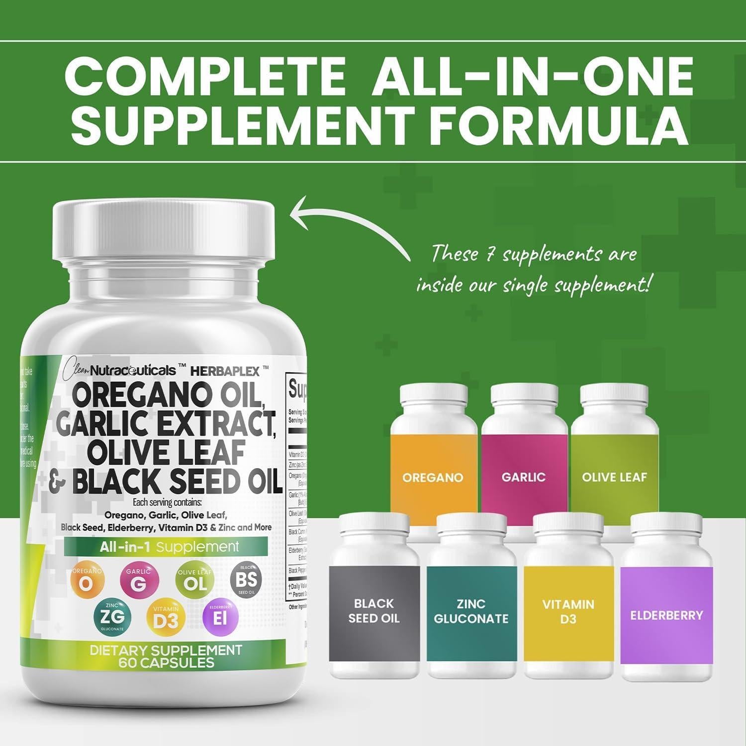 Clean Nutra Suplemento Inmunológico Aceite de Orégano 60 Cápsulas