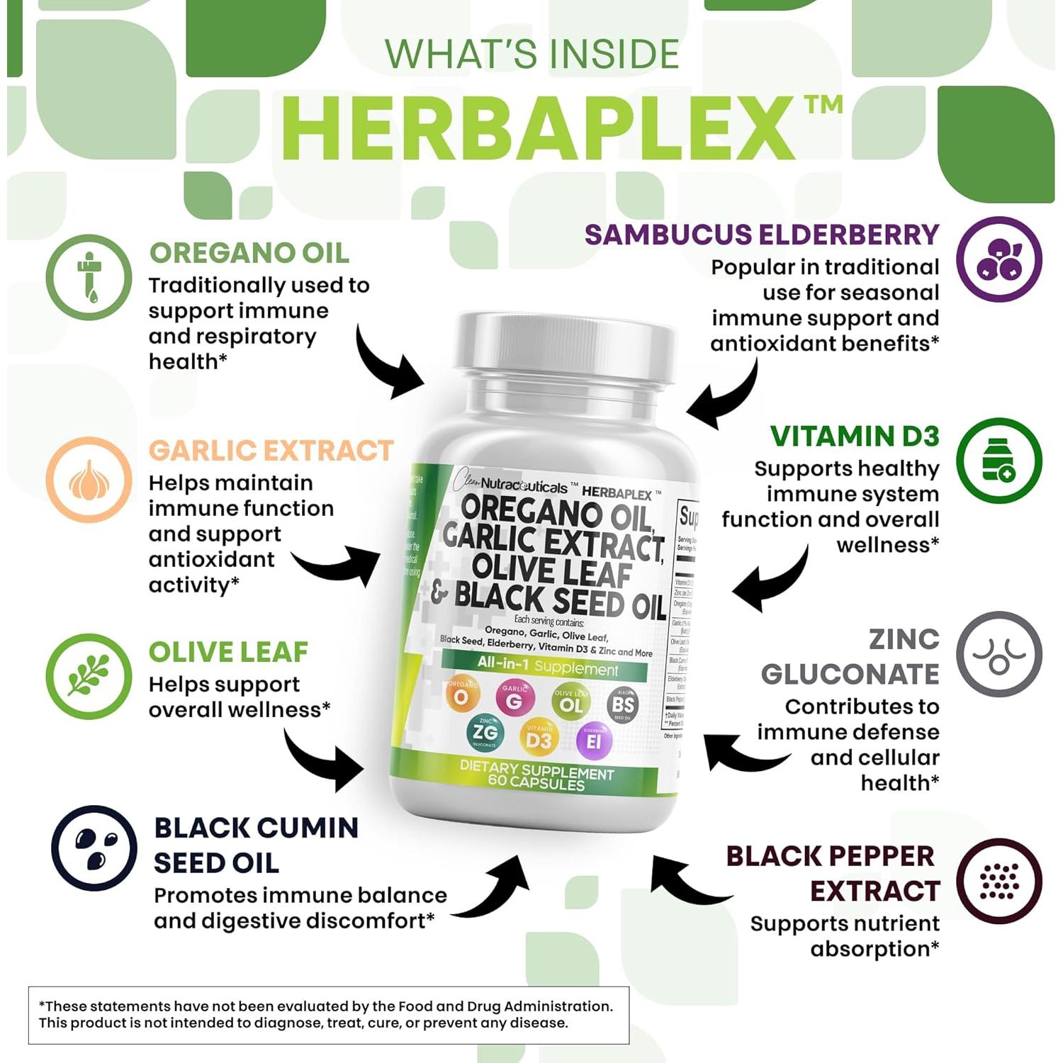 Clean Nutra Suplemento Inmunológico Aceite de Orégano 60 Cápsulas