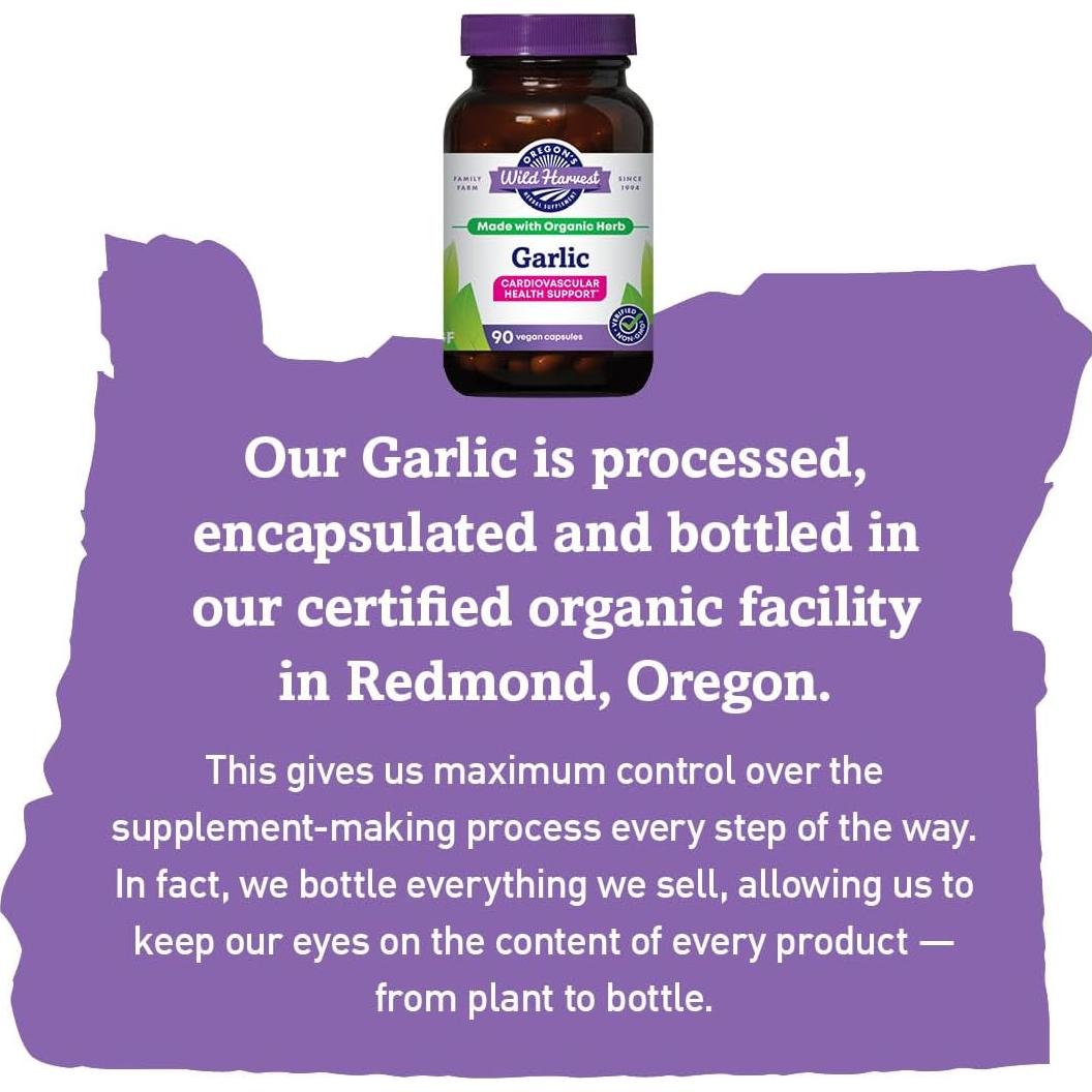 Cápsulas de Ajo Orgánico Oregon's Wild Harvest 90 Unidades