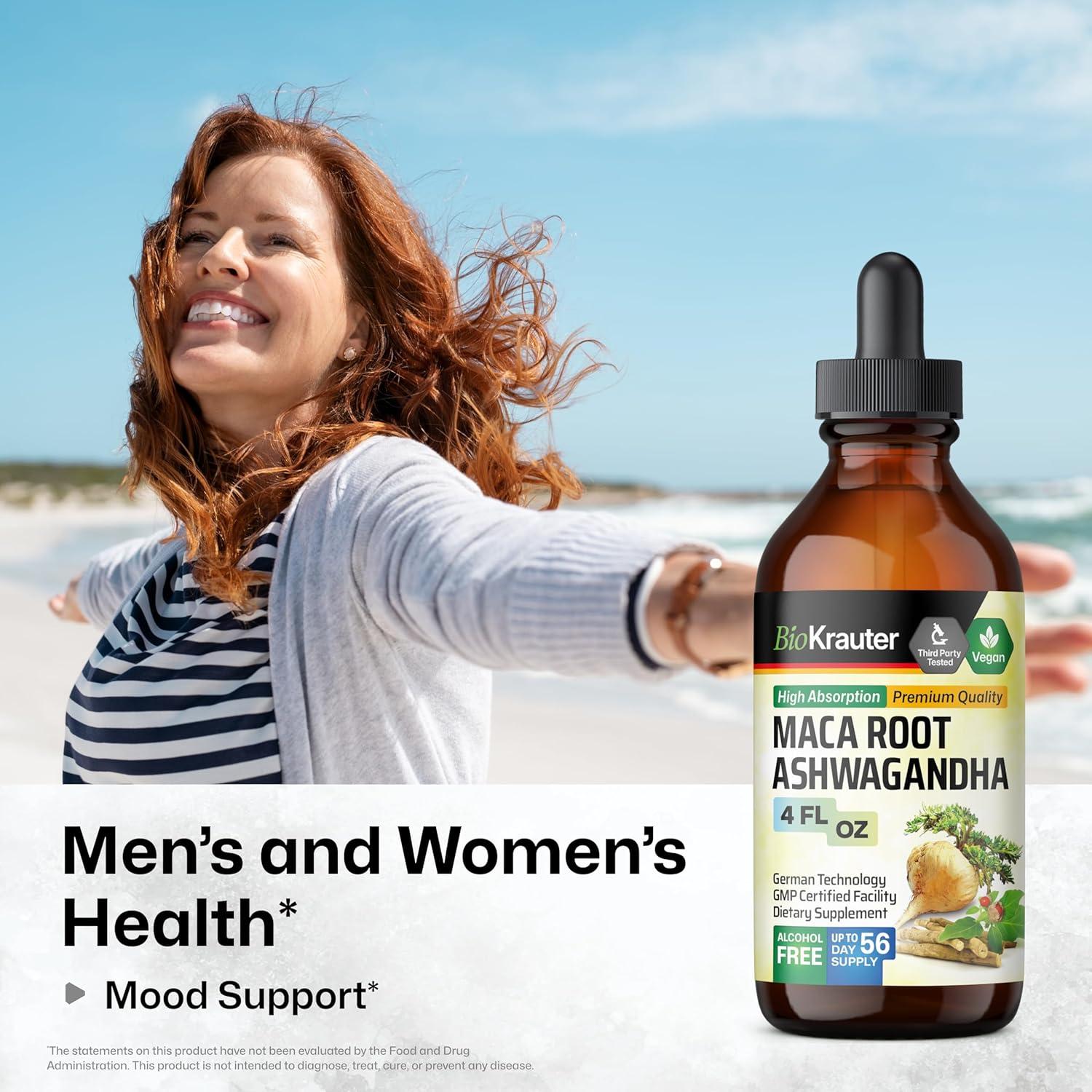 Tinctura de Raíz de Maca y Ashwagandha Bio Krauter 118 ml - Vegana