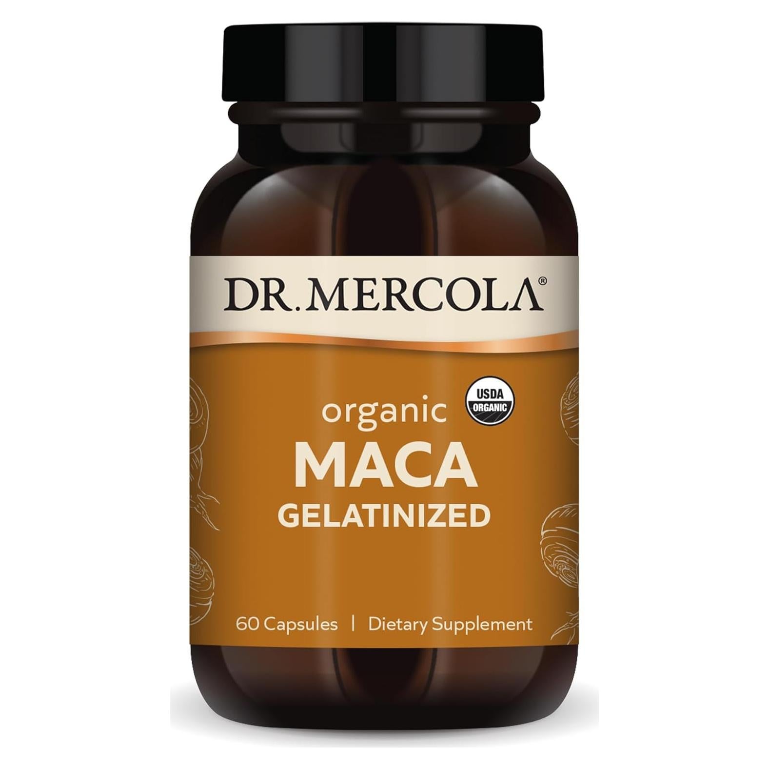 Suplemento de Maca Orgánica Gelatinizada Dr. Mercola 60 Cápsulas
