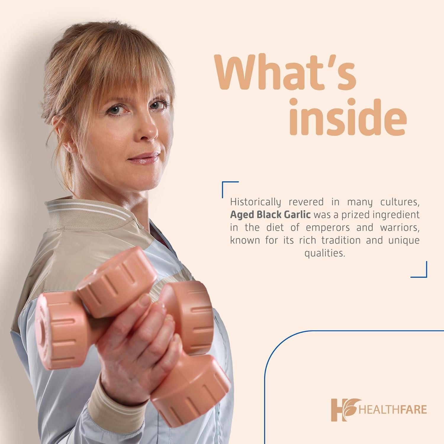 Cápsulas de Ajo Negro Envejecido 2000 mg HealthFare | 90 Veganas