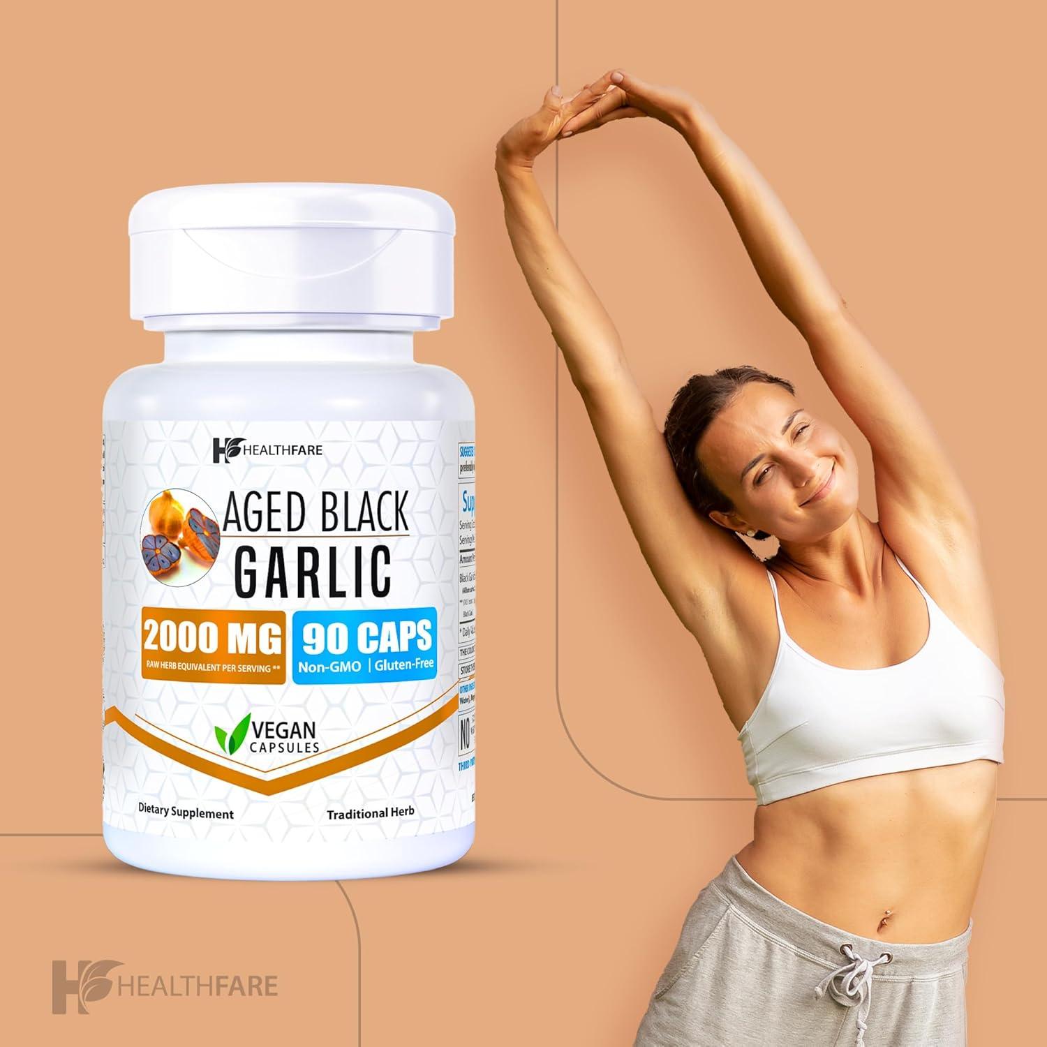 Cápsulas de Ajo Negro Envejecido 2000 mg HealthFare | 90 Veganas