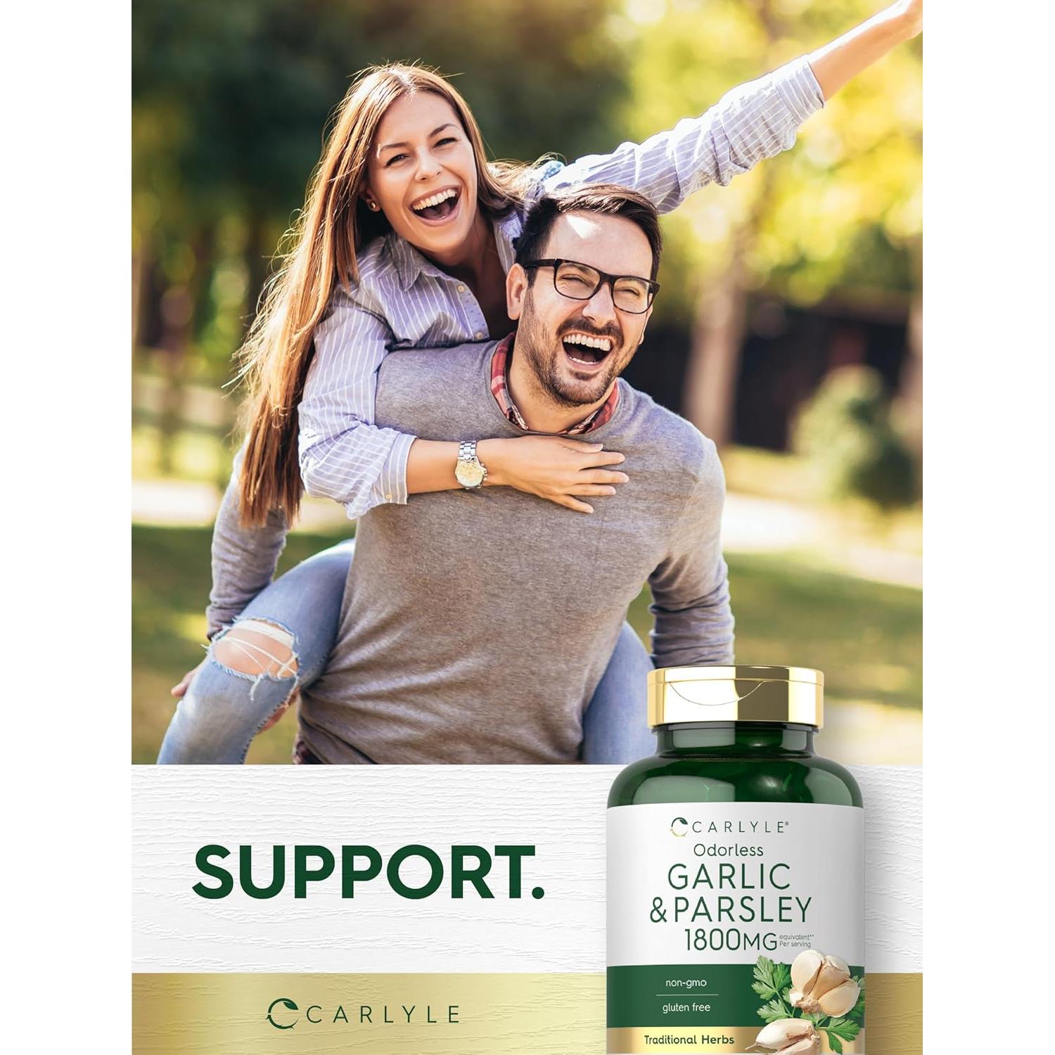 Carlyle Ajo y Perejil Sin Olor 1800mg 200 Gelatinas Blandas