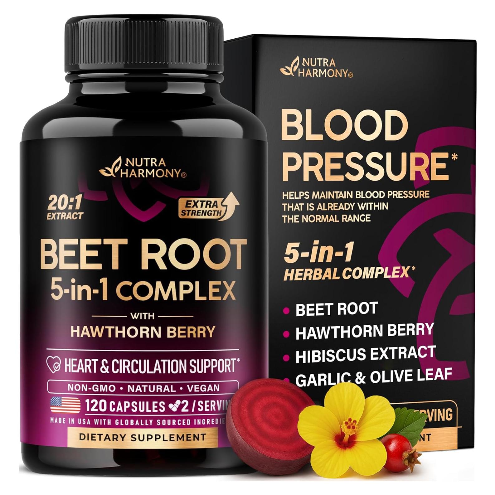 Cápsulas de Remolacha Nutra Harmony 120 Unidades - Salud Cardiaca