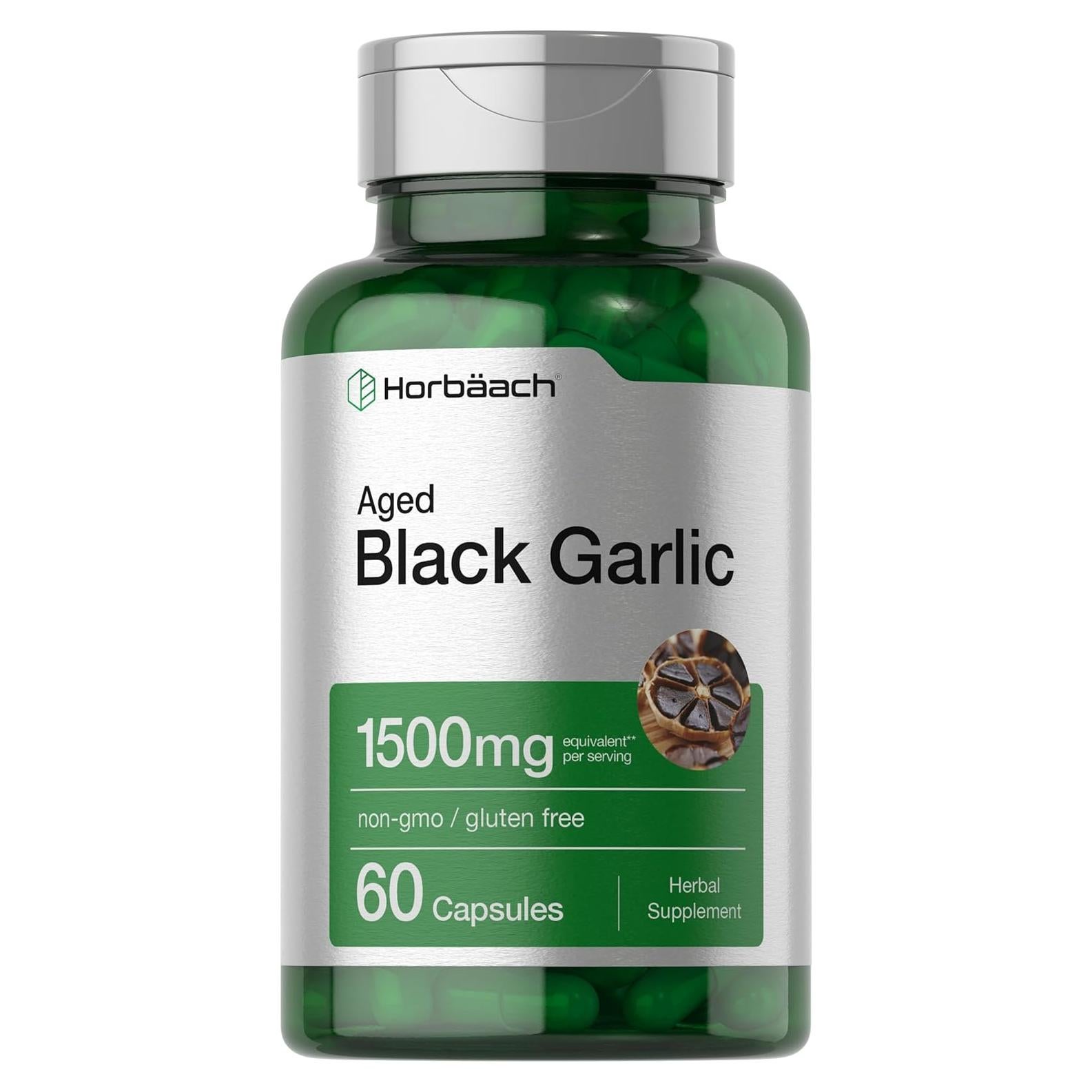 Cápsulas de Ajo Negro Fermentado Horbaach 1500mg - 60 Unidades