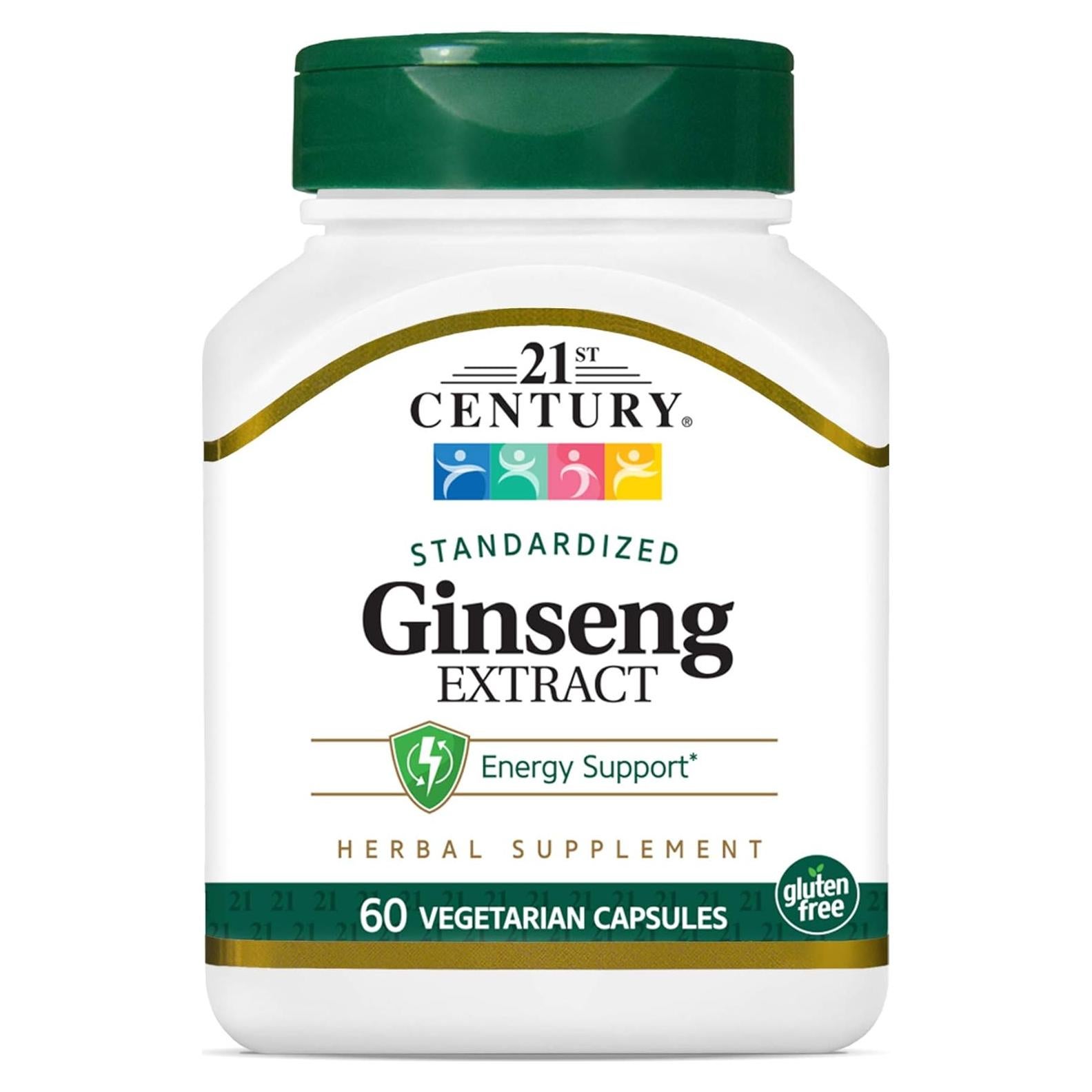 Extracto de Ginseng 21st Century Cápsulas Veganas 60 Unidades