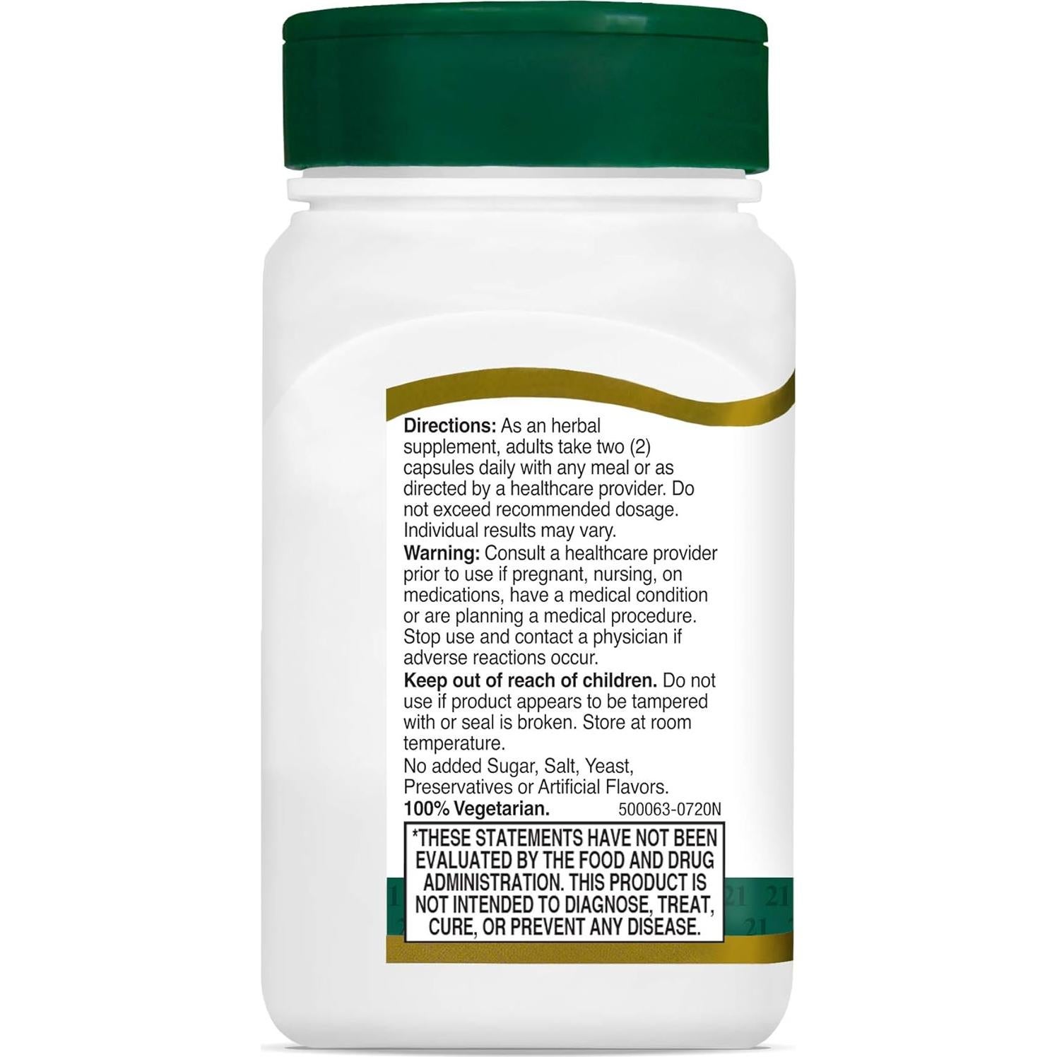 Extracto de Ginseng 21st Century Cápsulas Veganas 60 Unidades