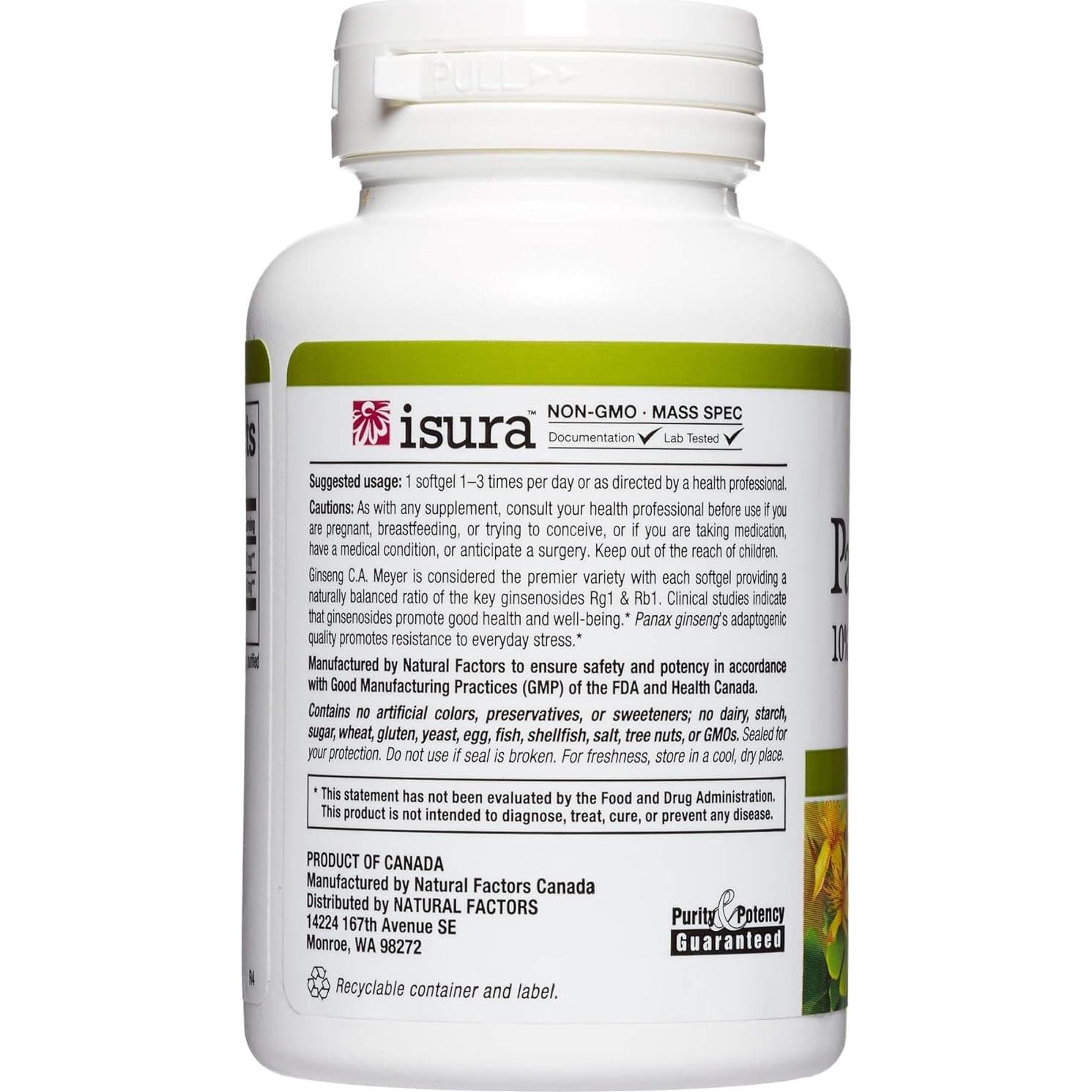 Ginseng Panax HerbalFactors 60 geles blandos - Estrés y Bienestar