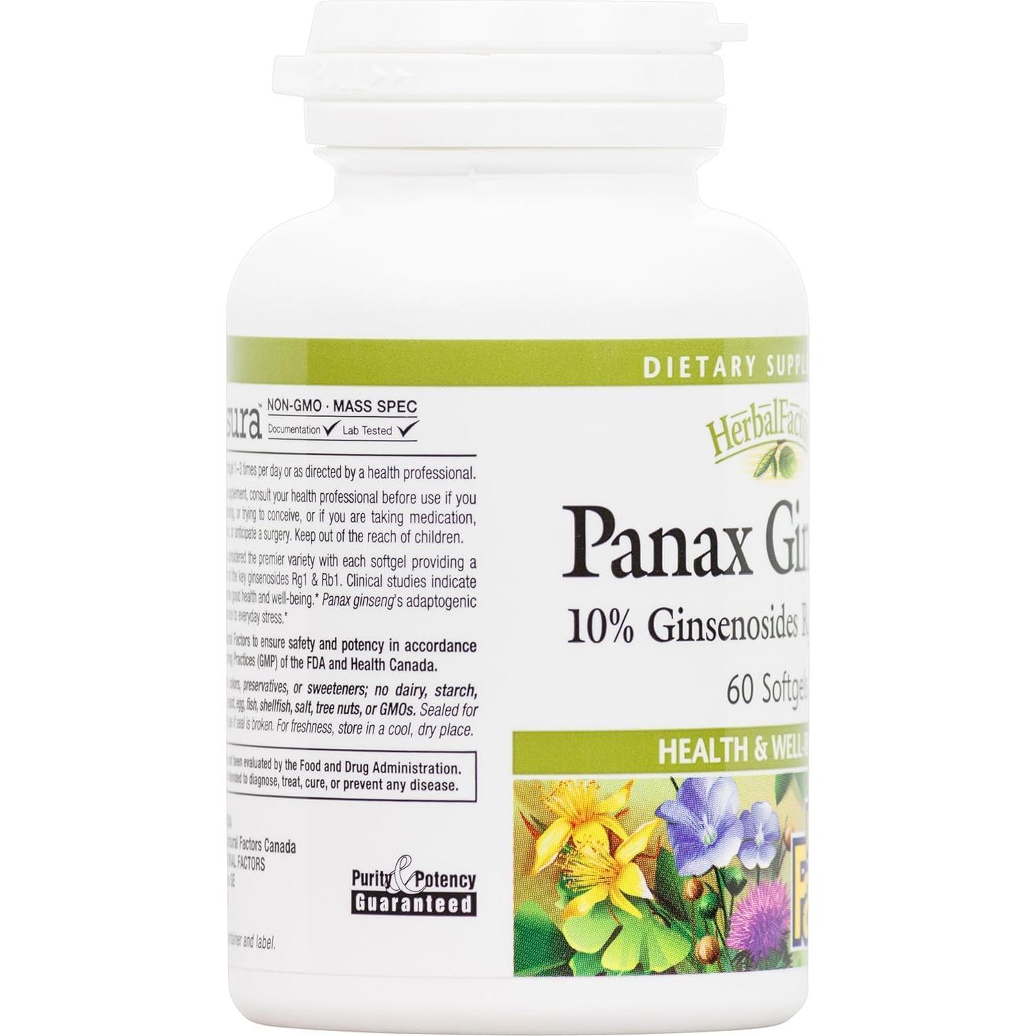 Ginseng Panax HerbalFactors 60 geles blandos - Estrés y Bienestar