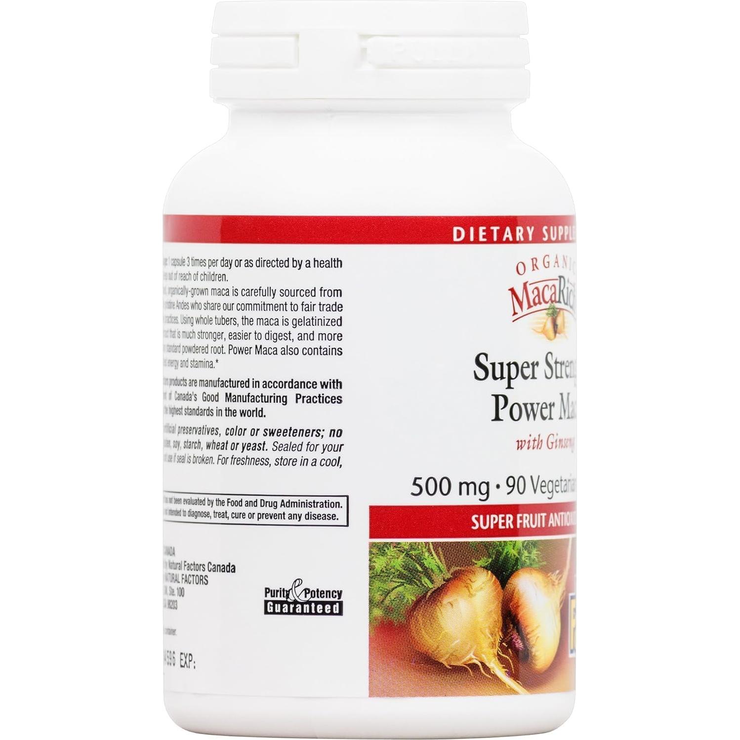 Suplemento Antioxidante MacaRich Natural Factors 90 Cápsulas