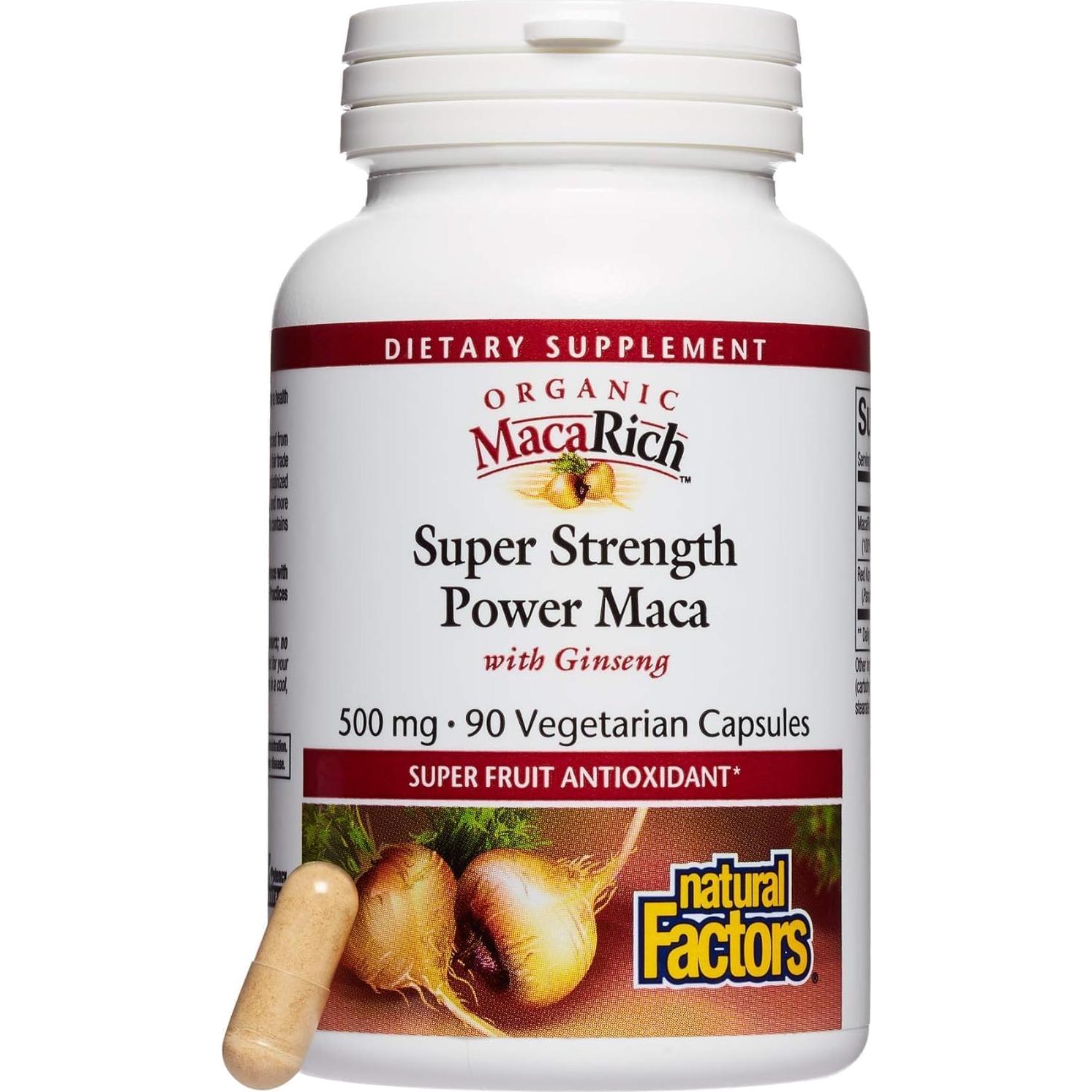 Suplemento Antioxidante MacaRich Natural Factors 90 Cápsulas